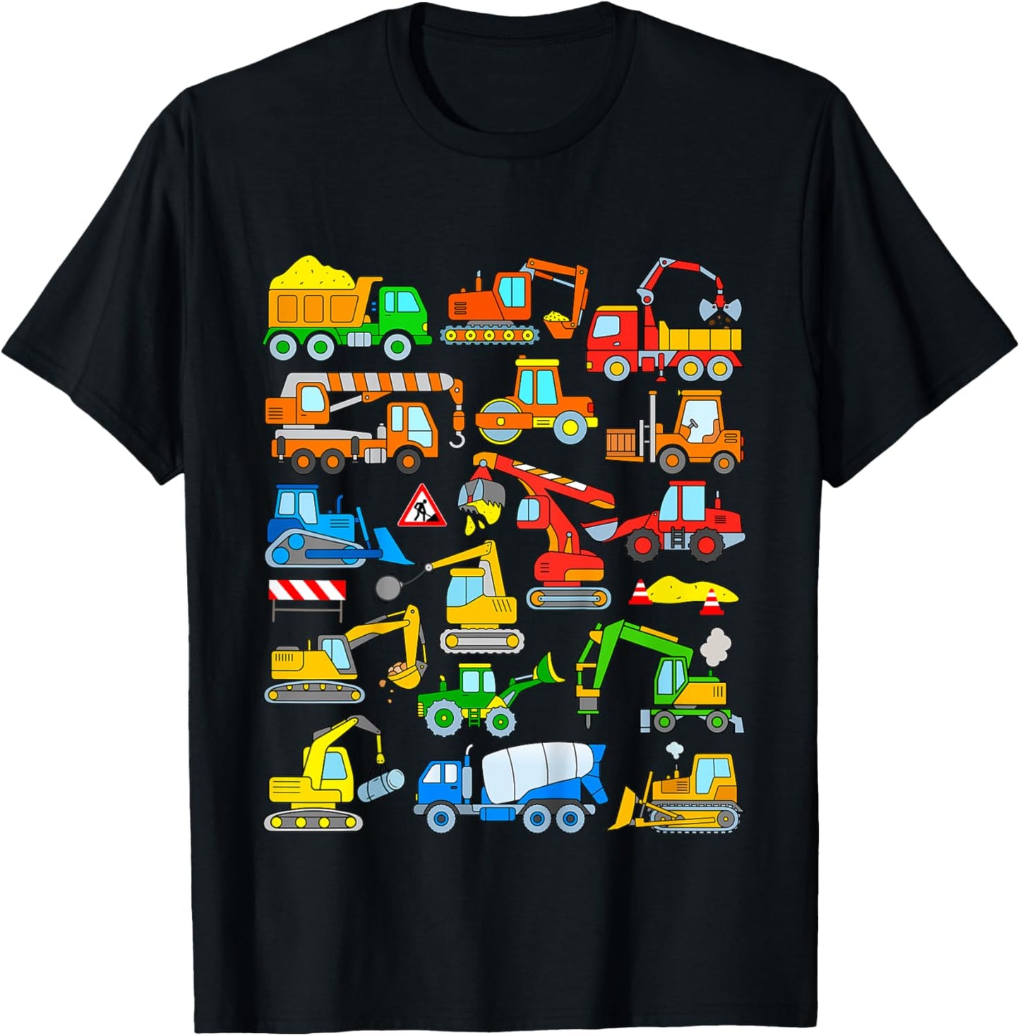 Kids Diggers Excavators Toddler Boys T-Shirt - T-Shirt | Black