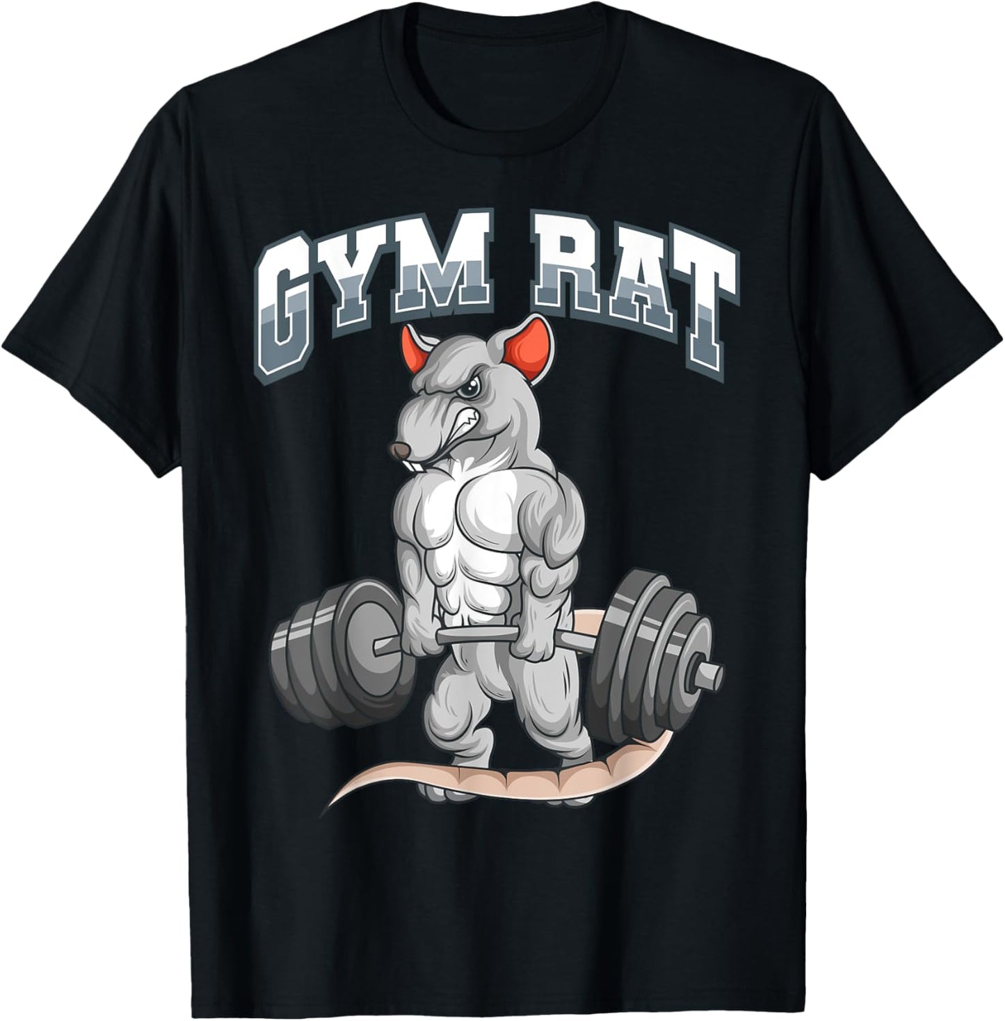 Gym Rat Fitness Bodybuilding T-Shirt - T-Shirt | Black