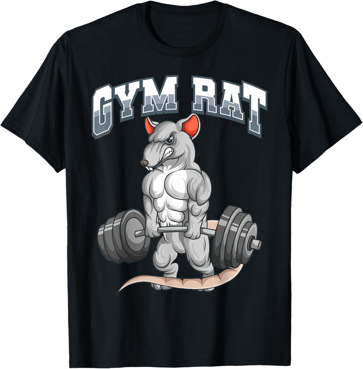Gym Rat Fitness Bodybuilding T-Shirt - T-Shirt | Black