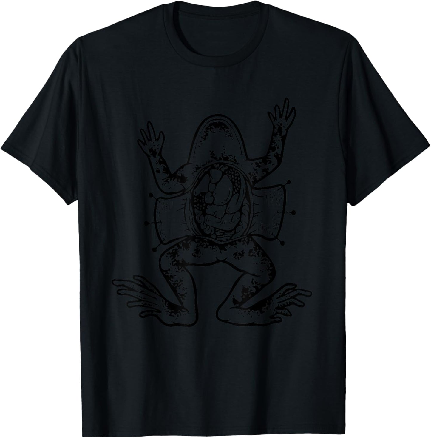 Funny Frog Dissection Biology Anatomy Lab Science Teacher T-Shirt - T-Shirt | Black