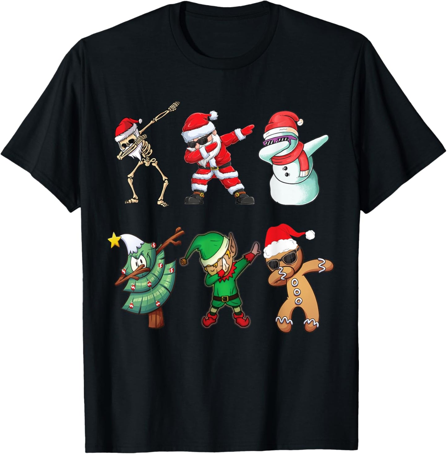Funny Dapping santa Elf Friends Christmas Kids gingerbread T-Shirt - T-Shirt | Black
