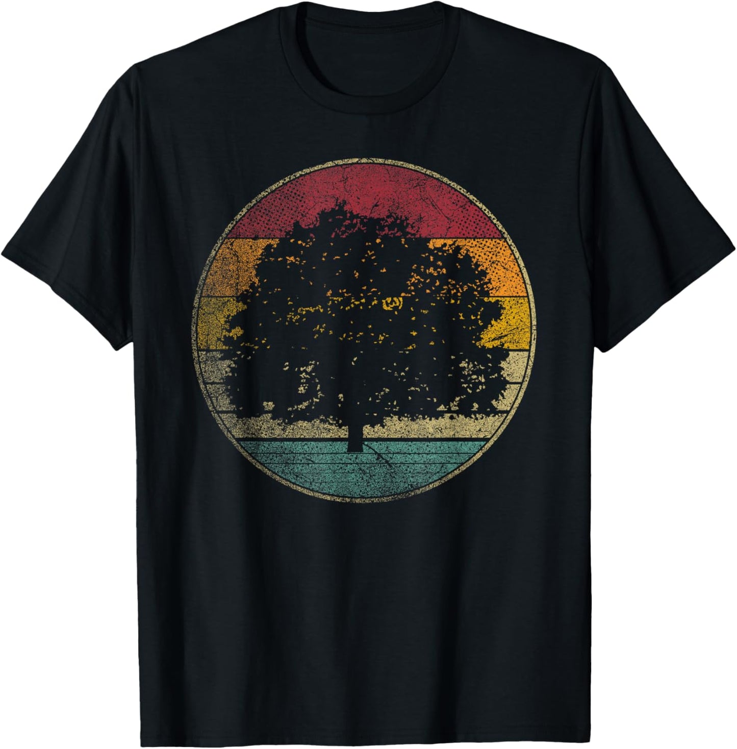 Tree Nature Earth Day Gift Shirt Retro Style Vintage 70s 80s T-Shirt - T-Shirt | Black