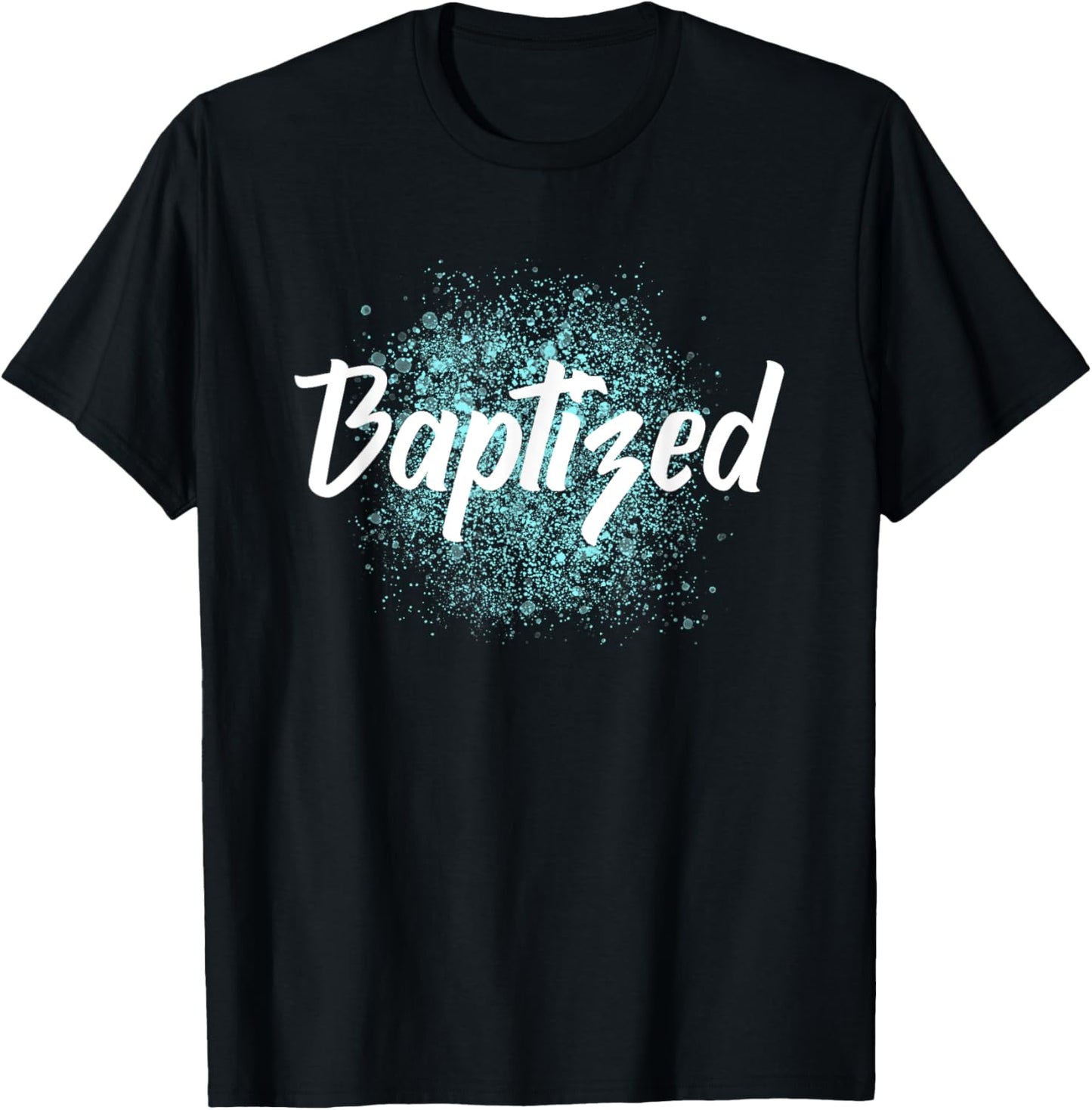 Christian Baptism BAPTIZED minimalist T-Shirt - T-Shirt | Black