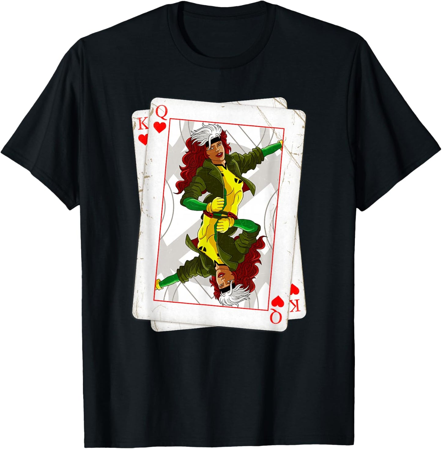 Marvel X-Men Rogue Playing Card 90s T-Shirt - T-Shirt | Black