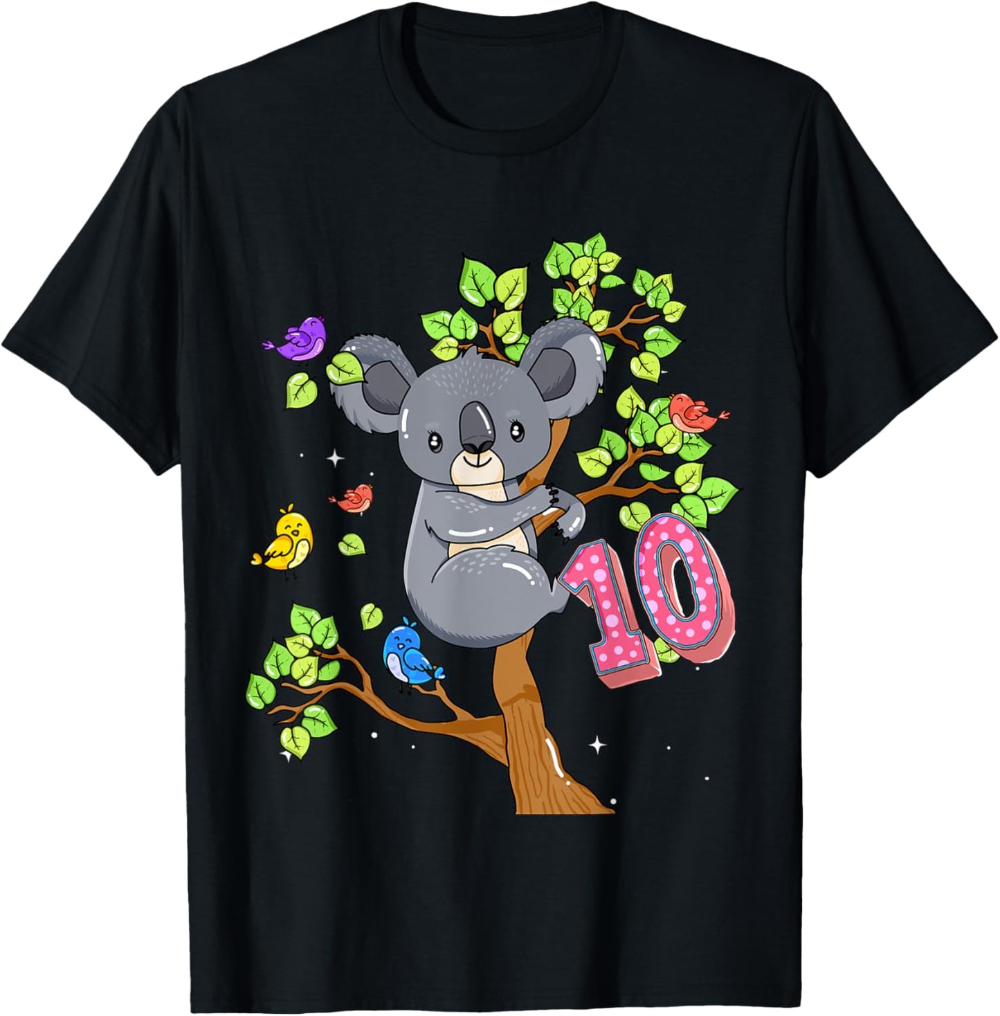 Koala Bear 10th Birthday Girl 10 Year Old Birthday Koalas Bd T-Shirt - T-Shirt | Black