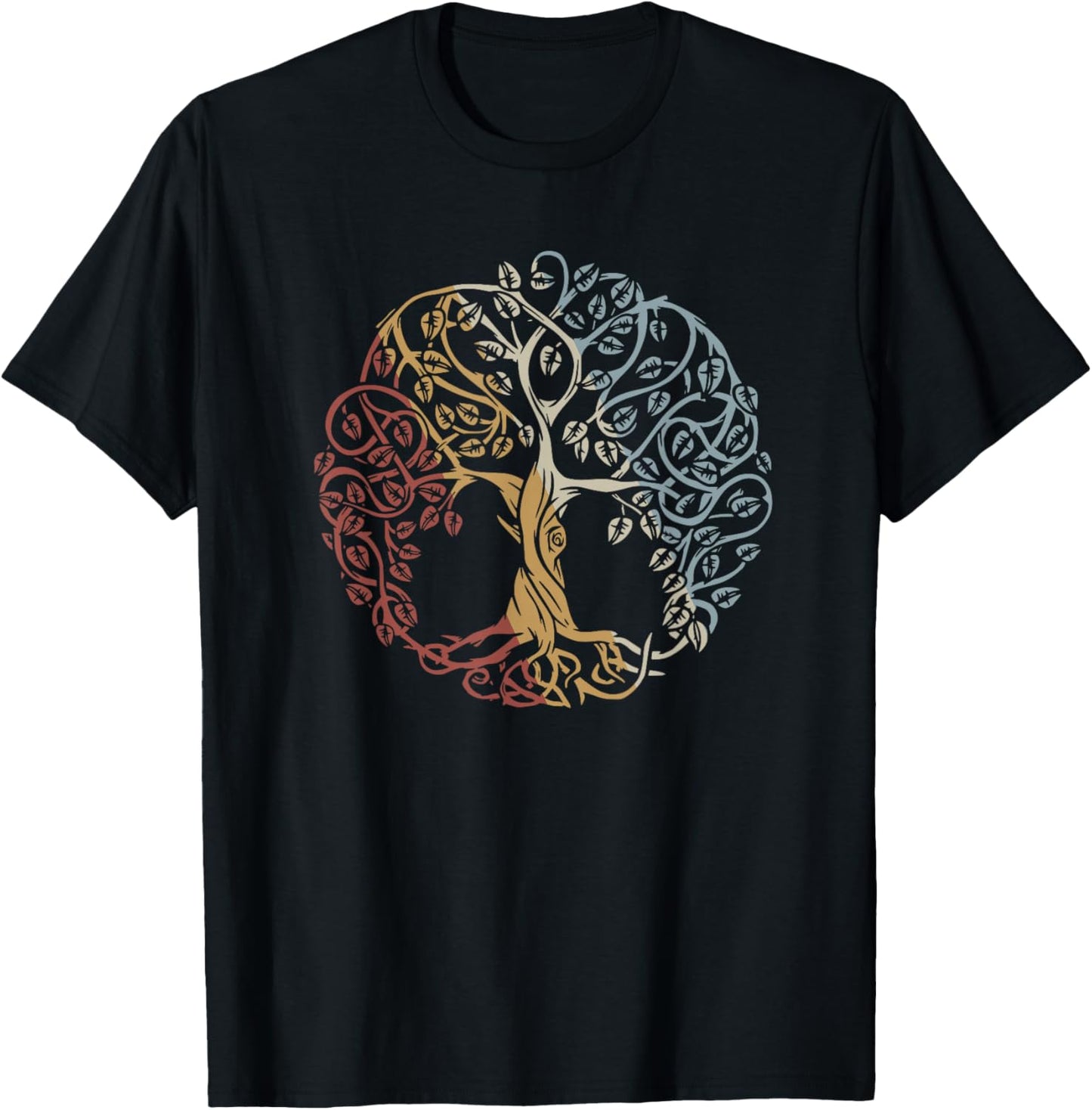 Tree Of Life Retro Style Vintage T-Shirt - T-Shirt | Black