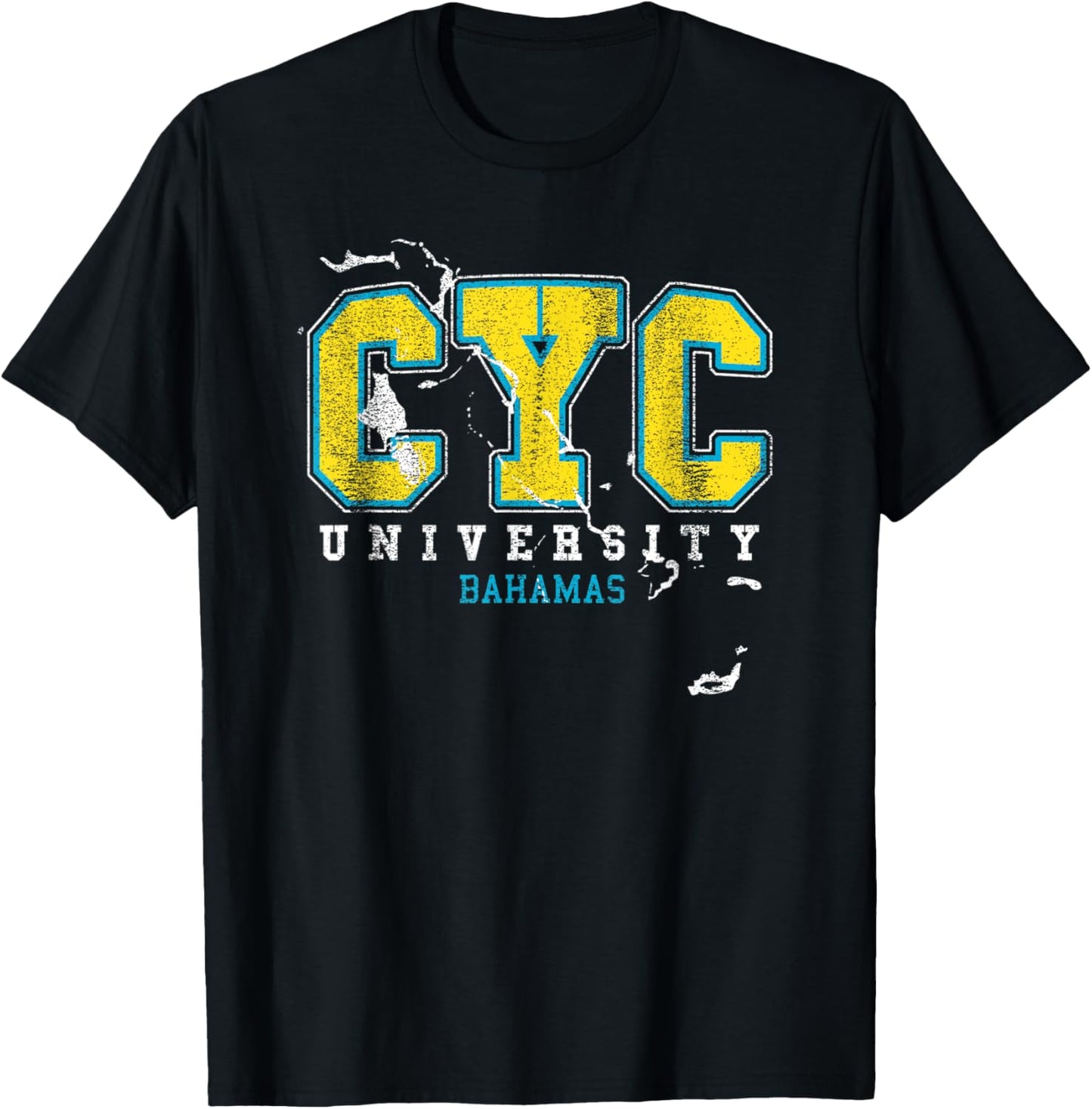 Bahamian Funny Nassau Bahamas Flag Souvenir Travel Vacation T-Shirt - T-Shirt | Black
