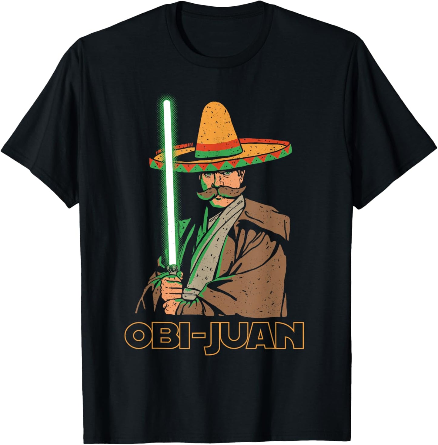 Obi Juan Funny Cinco De Mayo Mexican Movie Nerd Lover Shirt T-Shirt - T-Shirt | Black