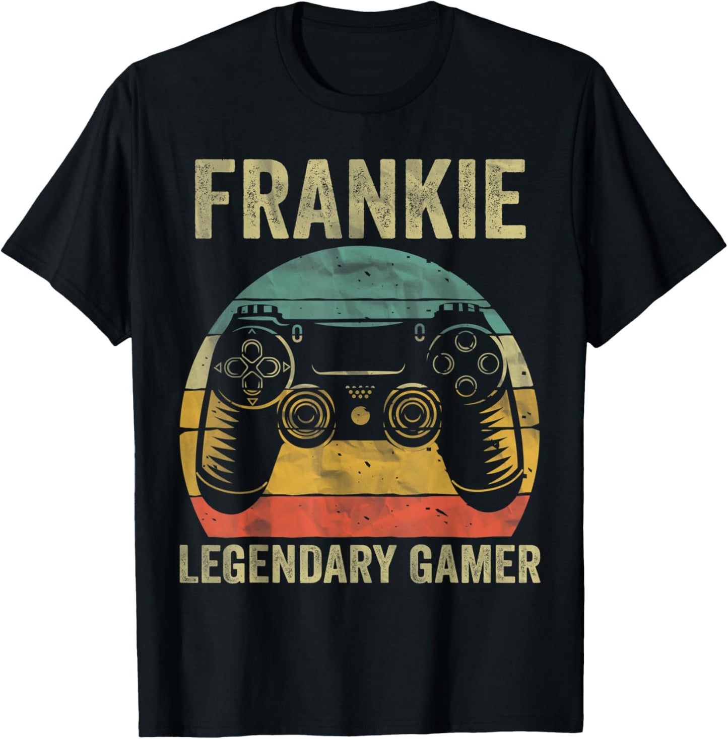 Personalized Legendary Gamer Shirt Frankie Name Video Gamer T-Shirt - T-Shirt | Black