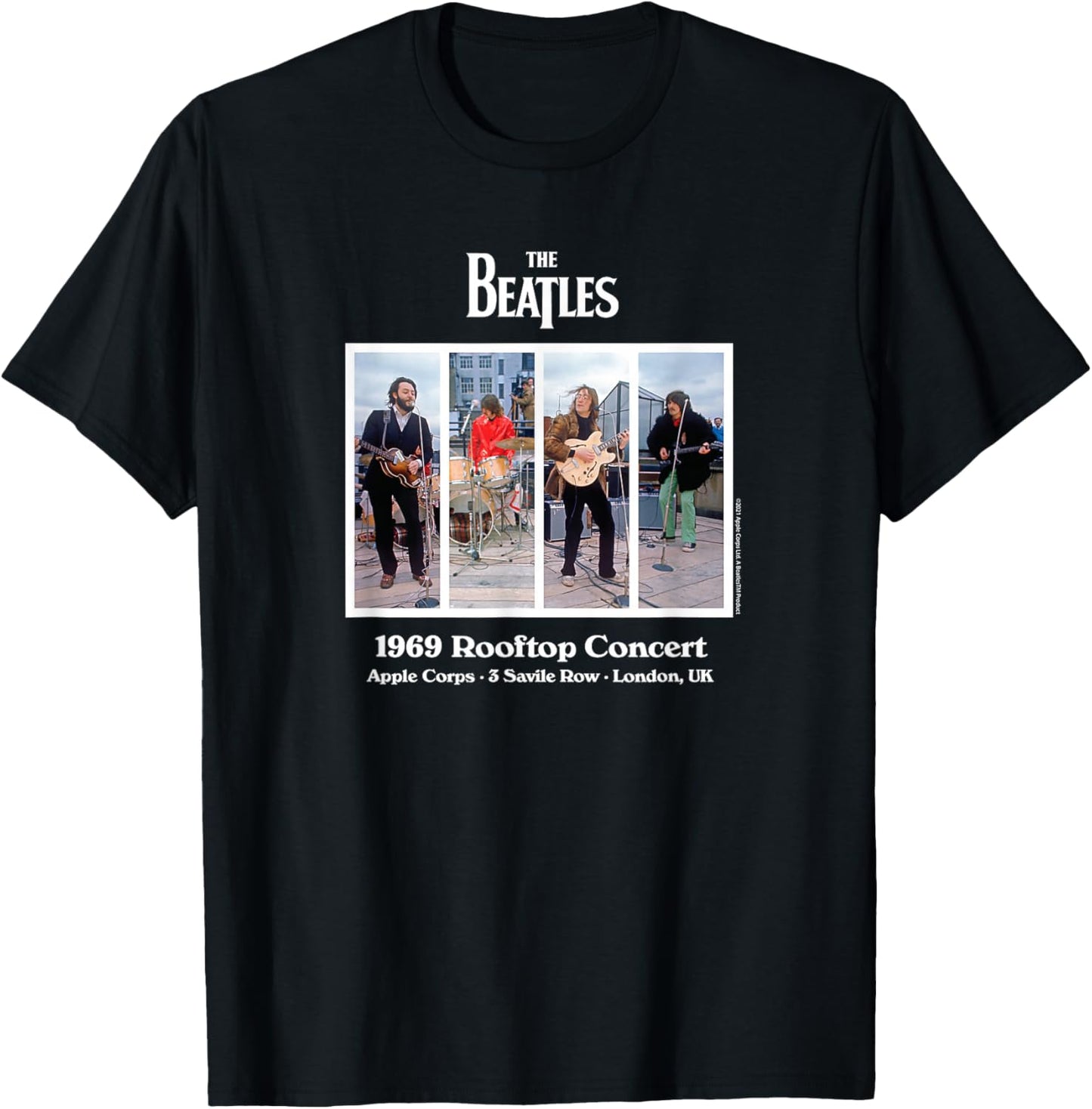 The Beatles - Rooftop Concert 1969 T-Shirt - T-Shirt | Black