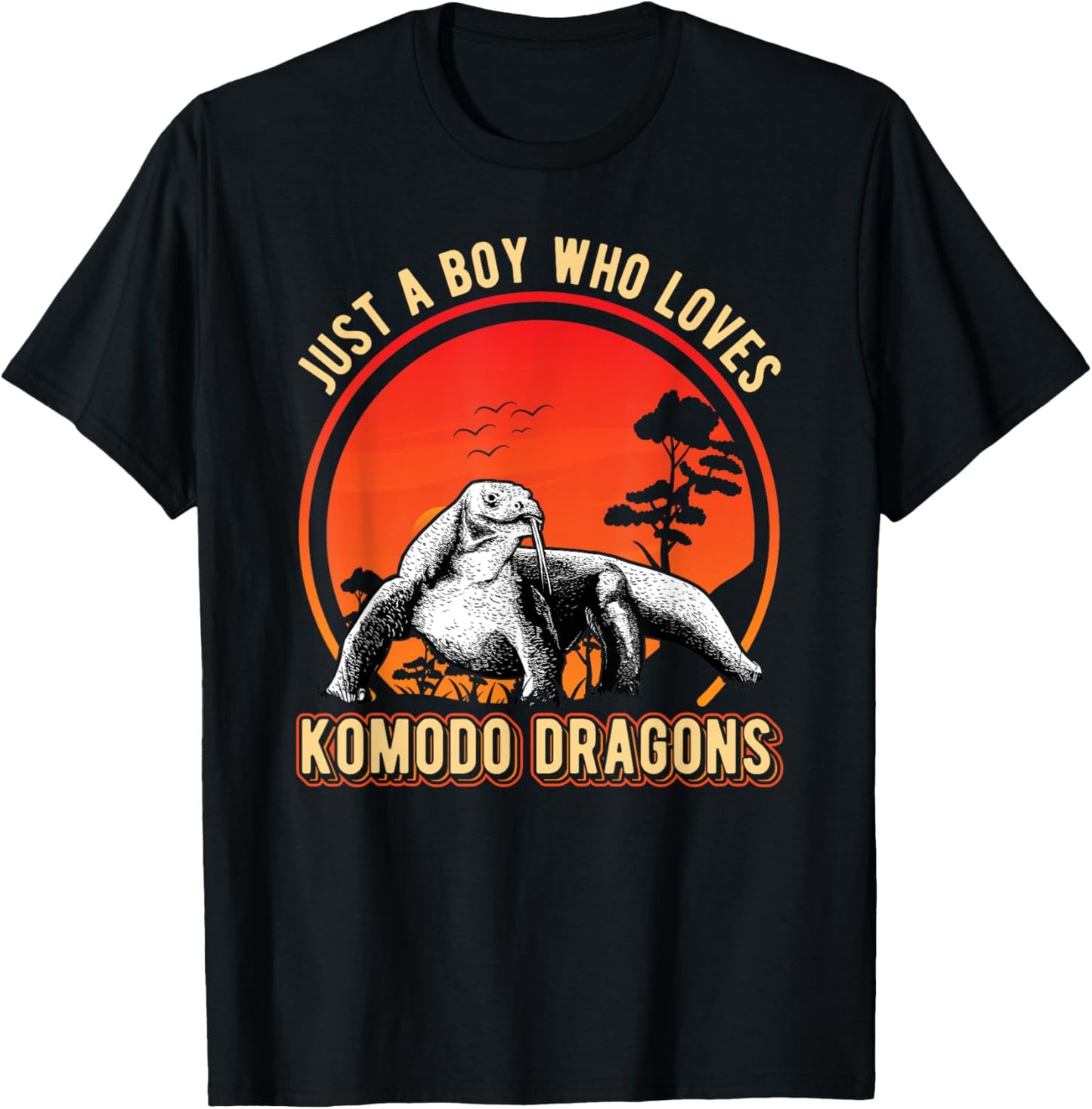 Just a Boy who loves Komodo Dragons Komodo Dragons T-Shirt - T-Shirt | Black
