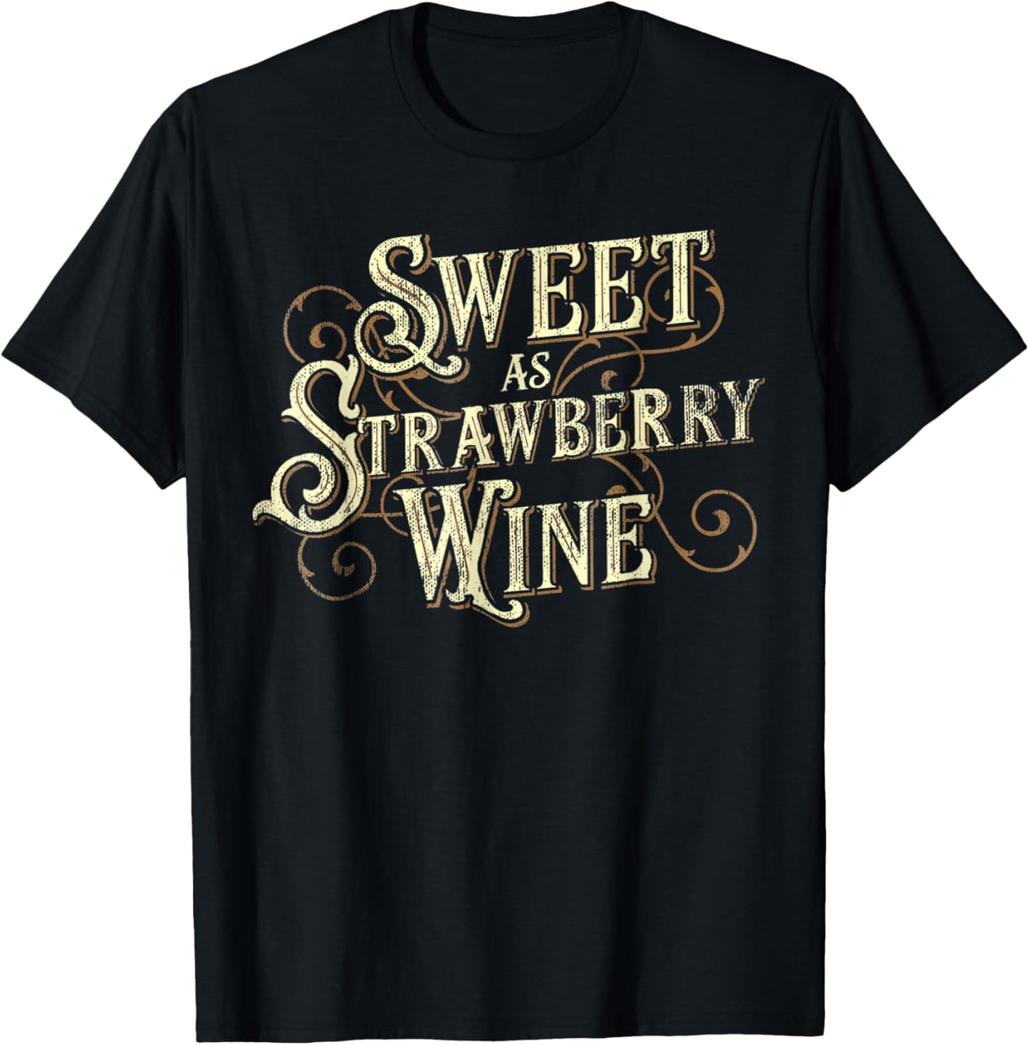 Sweet as Strawberry Wine ladies designer Country T-Shirt - T-Shirt | Black