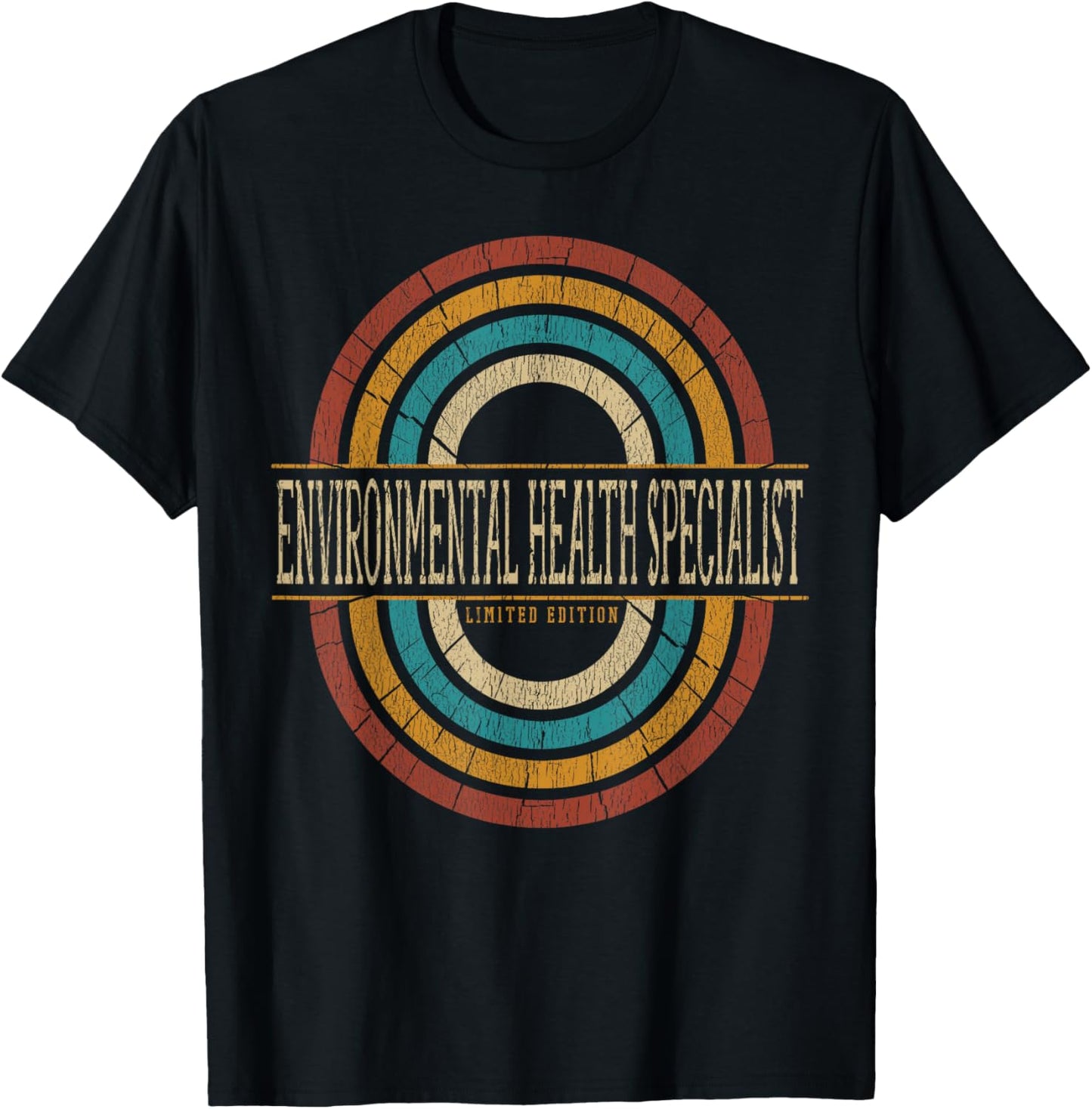 Environmental Health Specialist Vintage Retro T-Shirt - T-Shirt | Black
