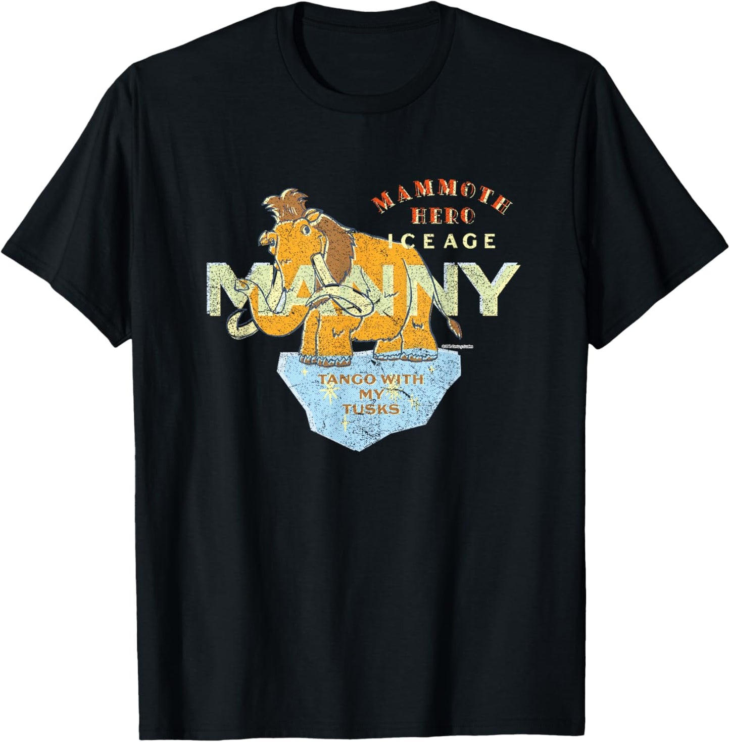 Ice Age Manny Mammoth Hero Tango with My Tusks T-Shirt - T-Shirt | Black
