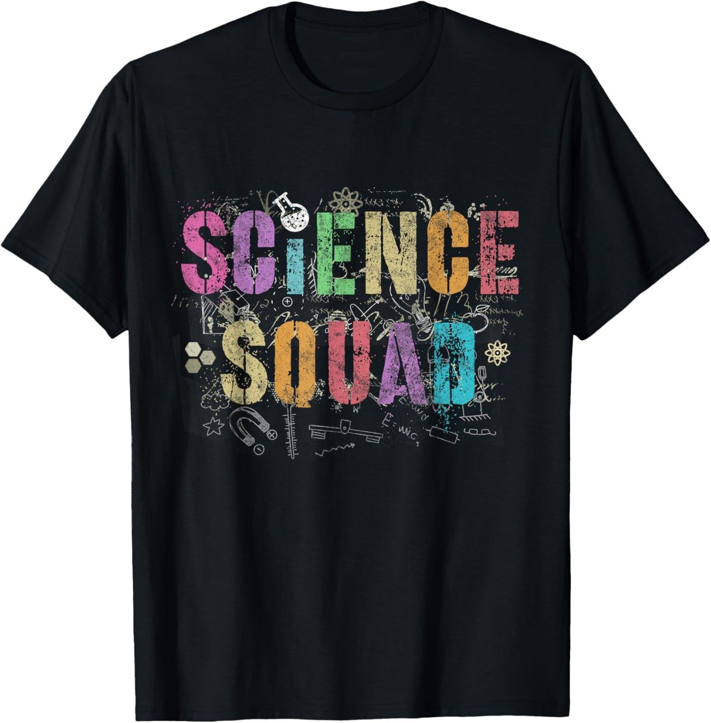 Vintage SCIENCE SQUAD Teacher Student Crew Technology Team Women Kids T-Shirt - T-Shirt | Black