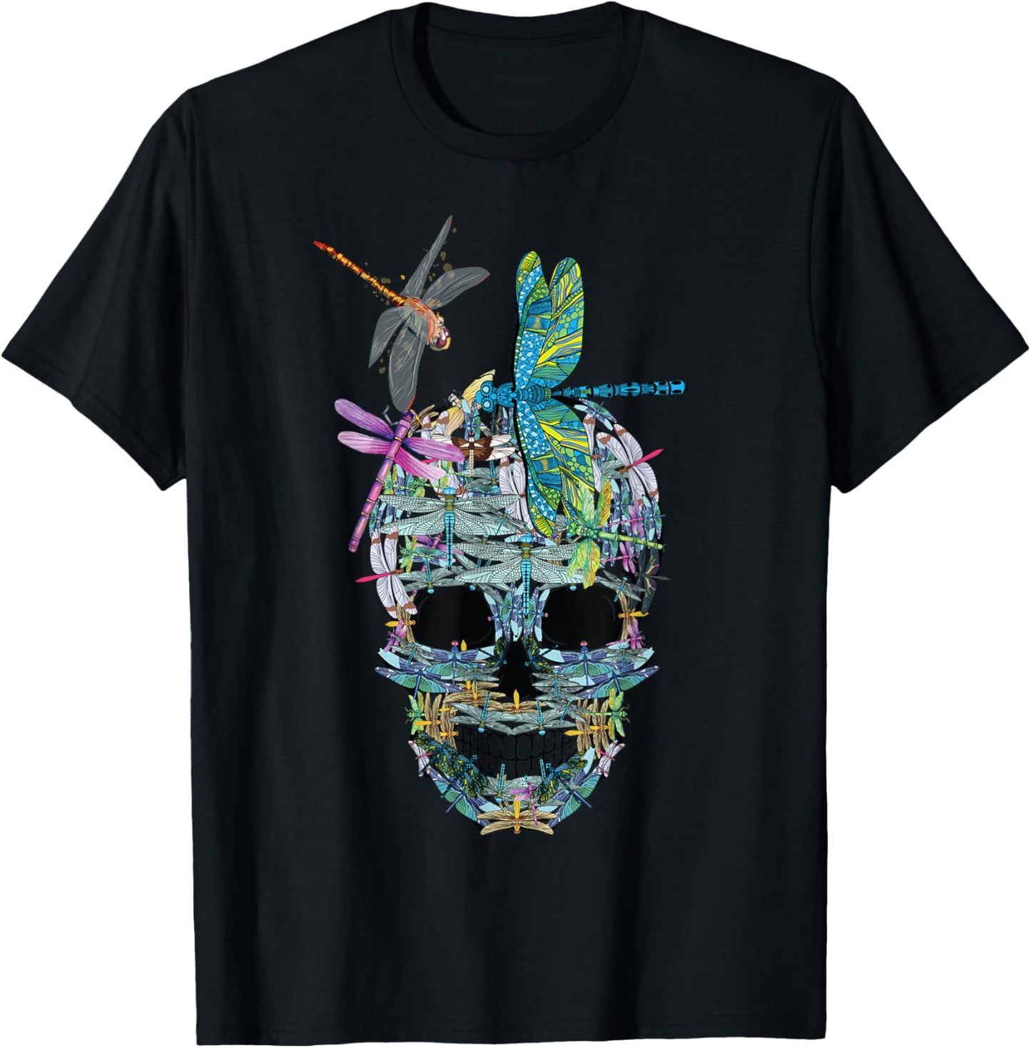 Matching Family dragonflies Skull Costume Halloween funny T-Shirt - T-Shirt | Black