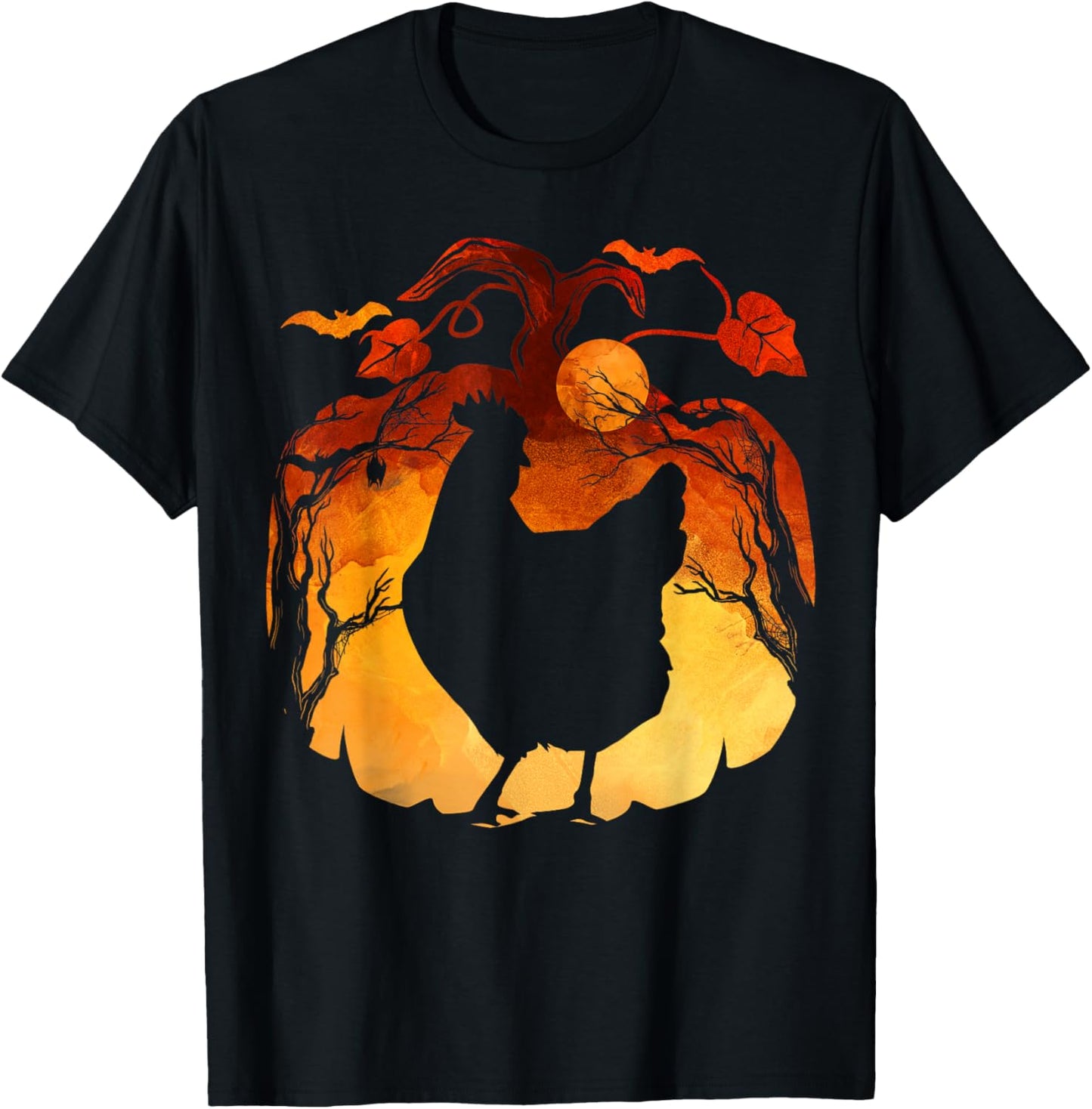 Fall Season Halloween Chicken Costume T-Shirt - T-Shirt | Black