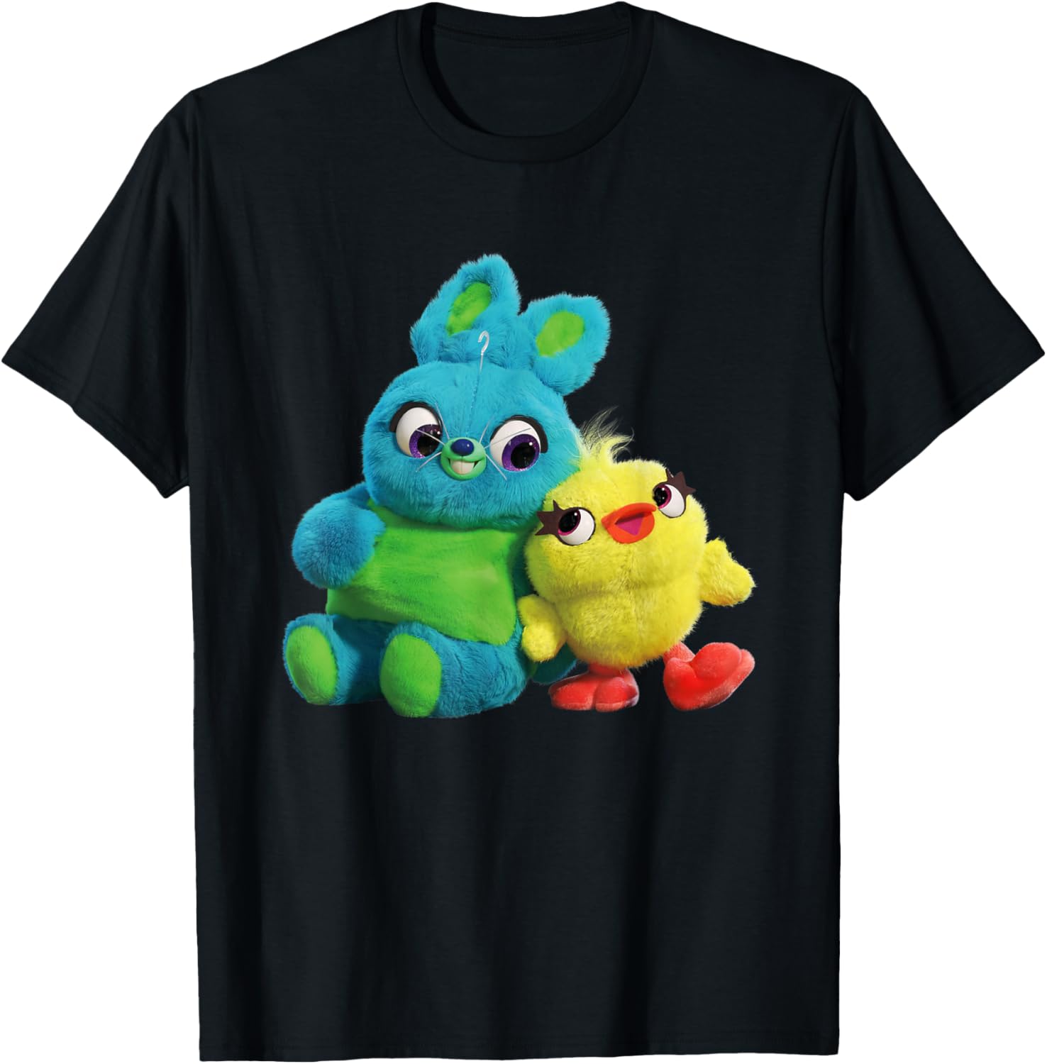 Disney Pixar Toy Story 4 Ducky and Bunny Plush Pals T-Shirt - T-Shirt | Black