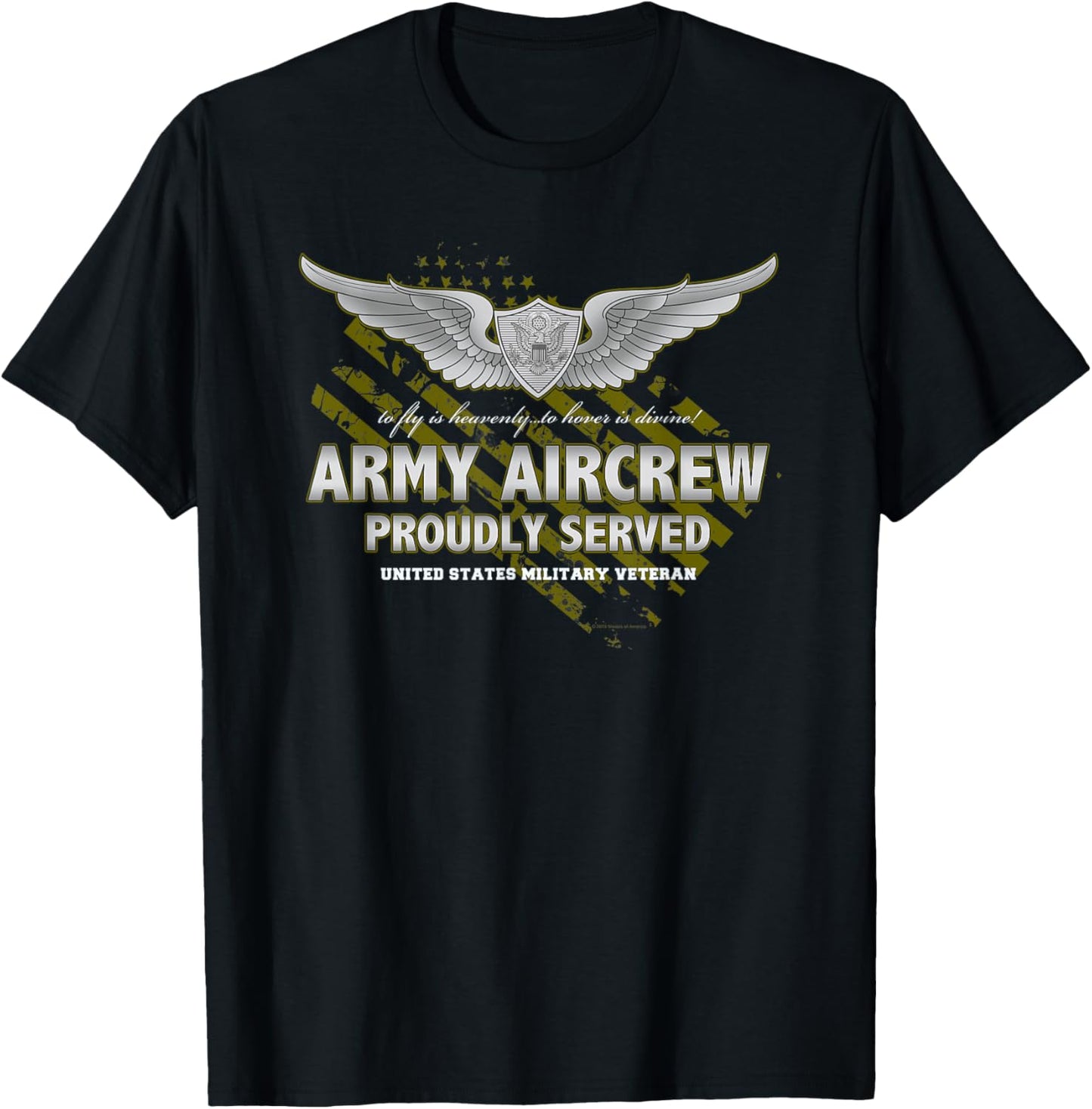 Army Aircrew Proudly Served T-Shirt - T-Shirt | Black