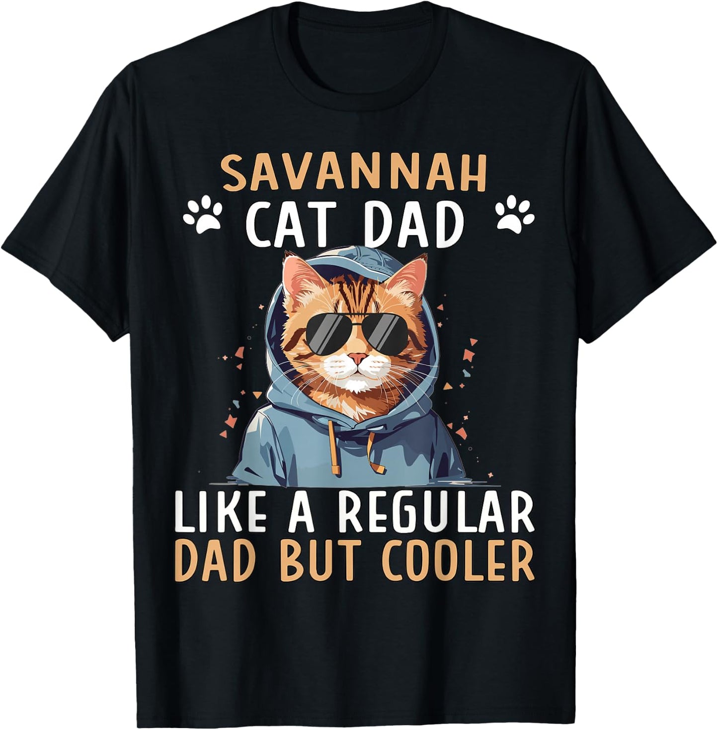 Serval Cat Dad Plush Items African Savannah Cat T-Shirt - T-Shirt | Black