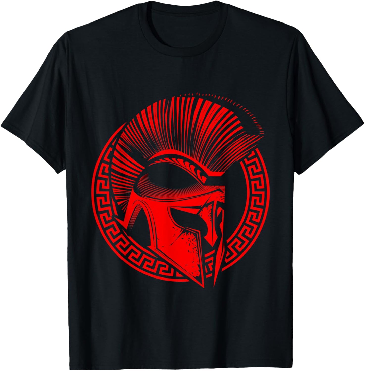 Spartan Helmet Gym Gladiator Symbol Workout Warrior Sparta T-Shirt - T-Shirt | Black