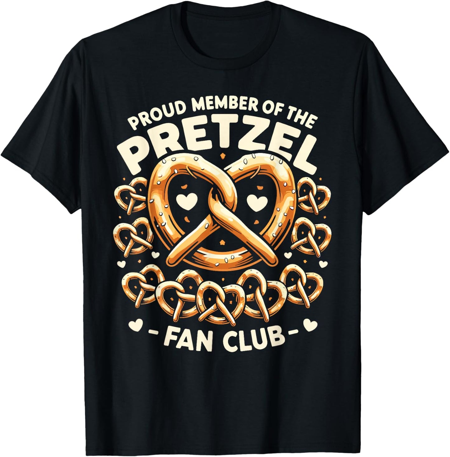 Funny Pretzel Lover German Food Pretzel Day T-Shirt - T-Shirt | Black