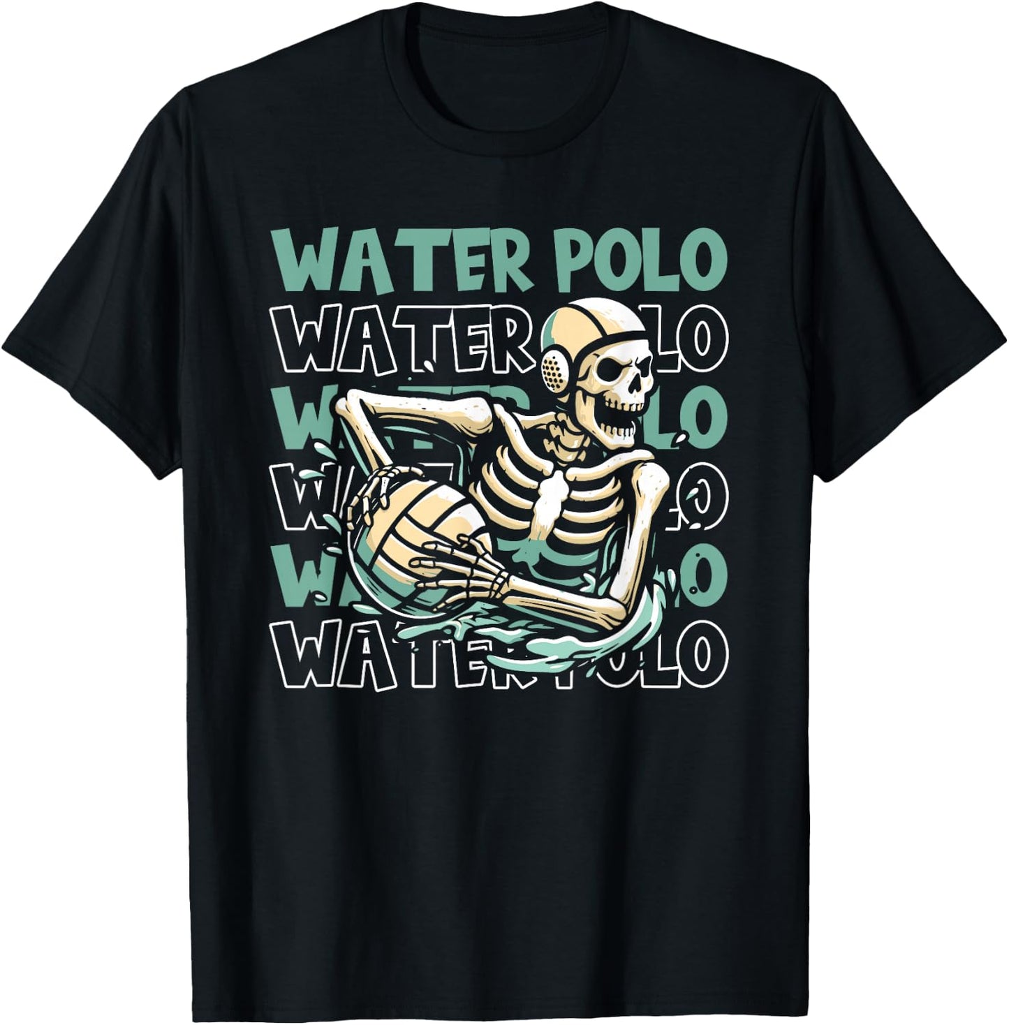 Player Skeleton - Waterpolo Sport Water Polo T-Shirt - T-Shirt | Black