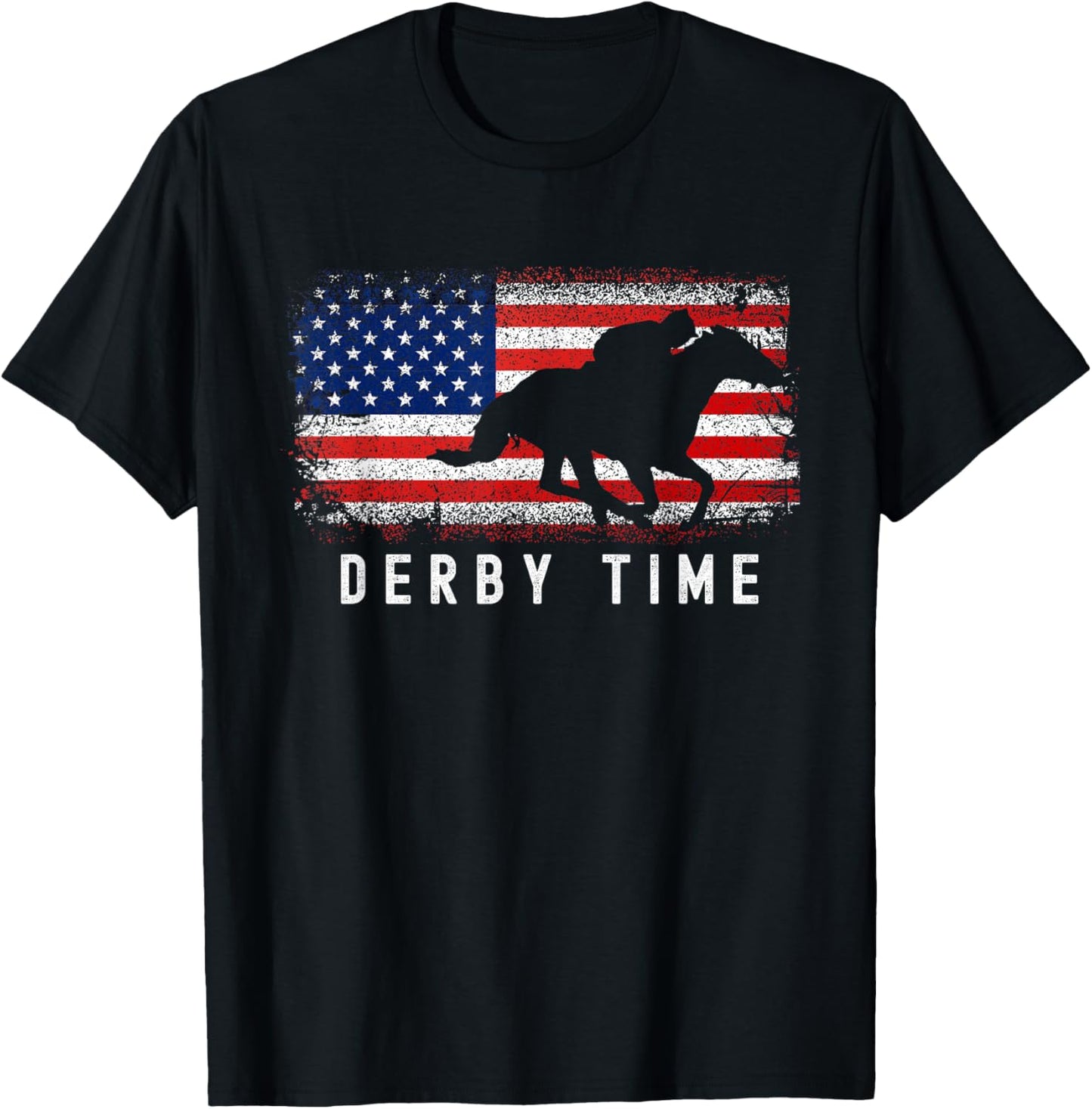 Horse Funny Horses Derby Time Horse Racing T-Shirt - T-Shirt | Black