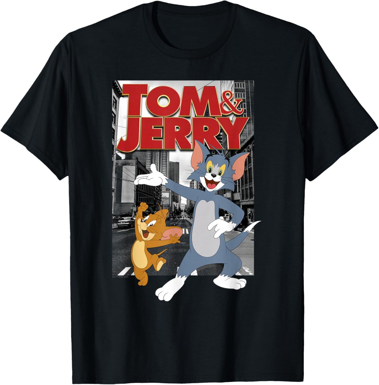 Tom and Jerry in The City T-Shirt - T-Shirt | Black