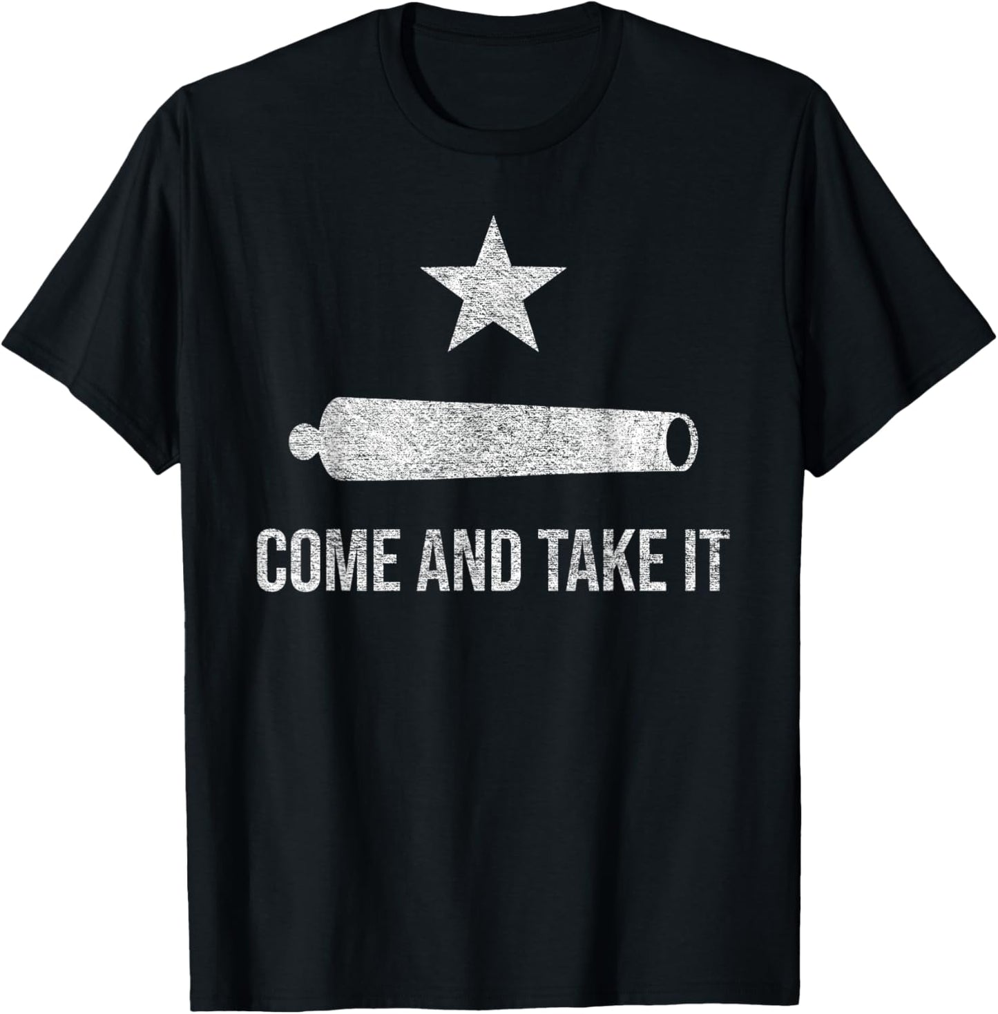 Come and Take It Flag Texas Pride Gonzales Cannon T-Shirt - T-Shirt | Black