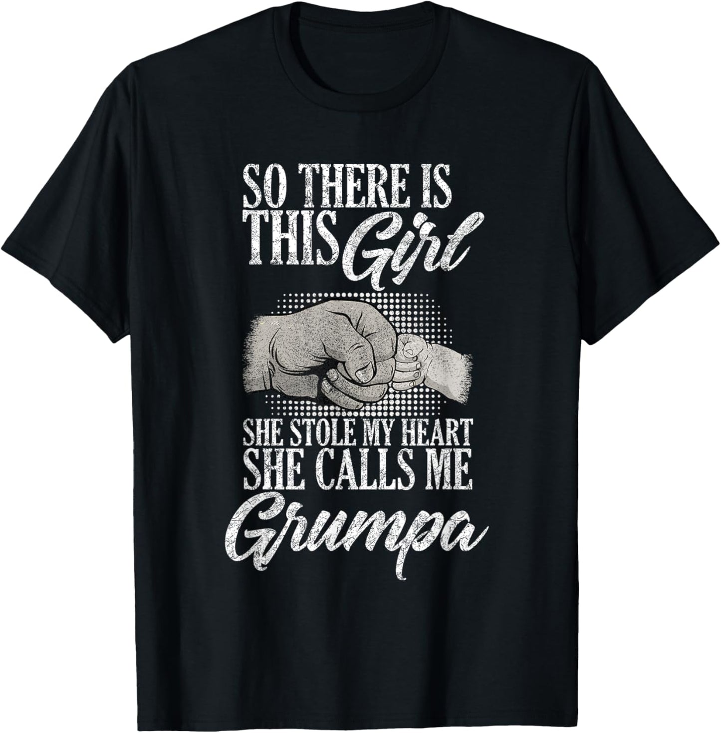 funny Father's Day for Grumpa from Daughter girl to grandpa T-Shirt - T-Shirt | Black