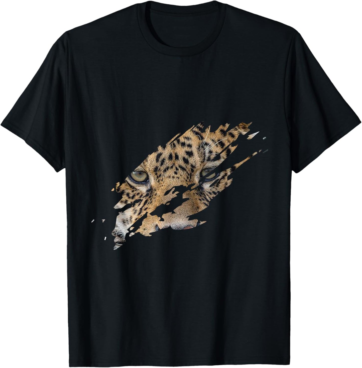 Jaguar Predatory Cat America Silhouette Jaguar Claws Design Men Women T-Shirt - T-Shirt | Black