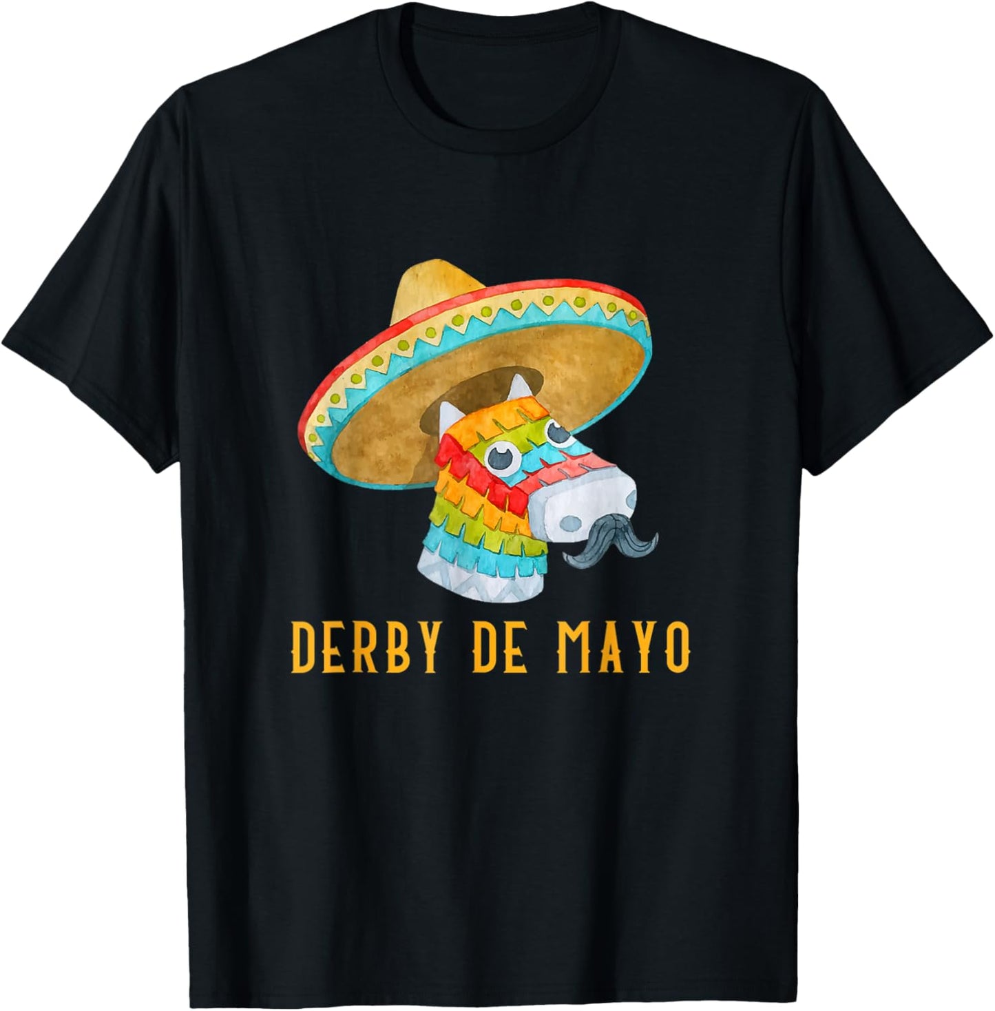 Derby de Mayo Kentucky Horse Race Mexico Pinata Mexican T-Shirt - T-Shirt | Black