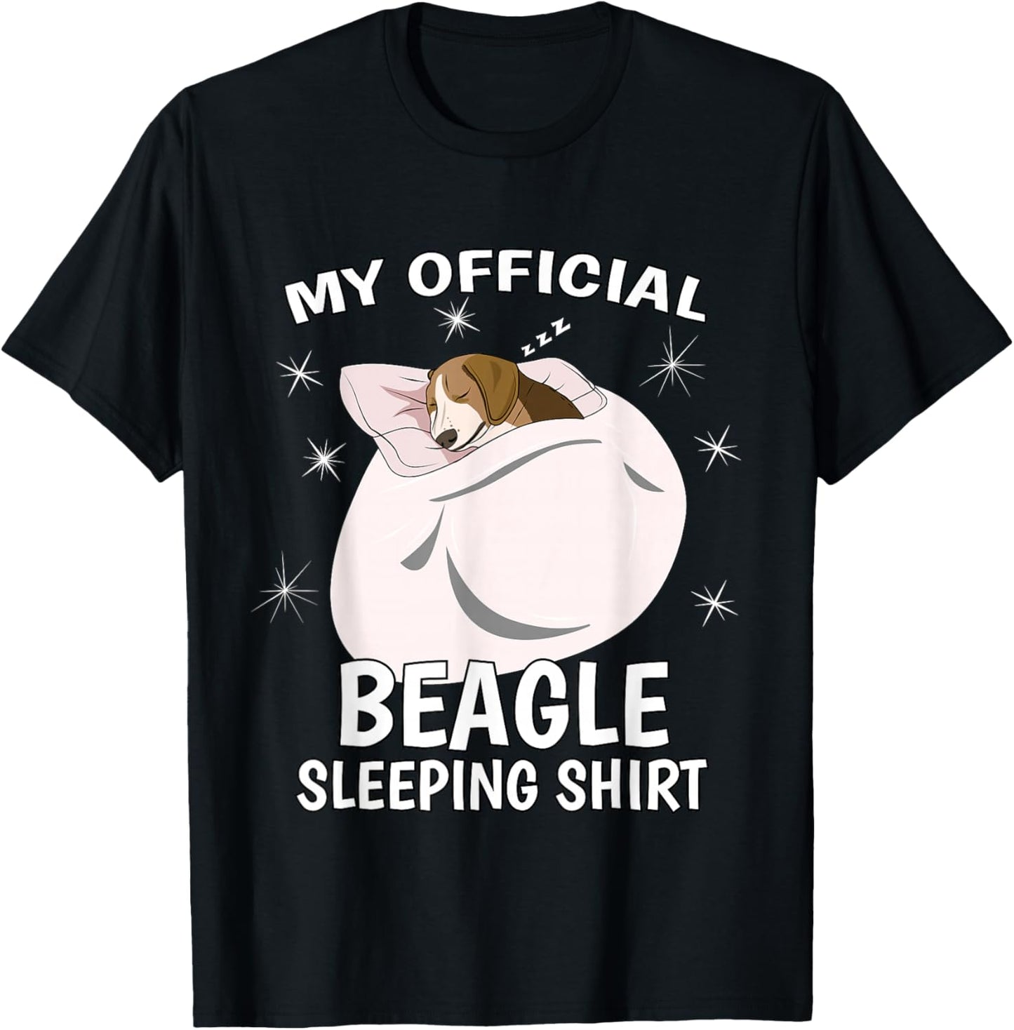 My Official Sleeping Shirt PJ Pajama Top Beagle T-Shirt - T-Shirt | Black