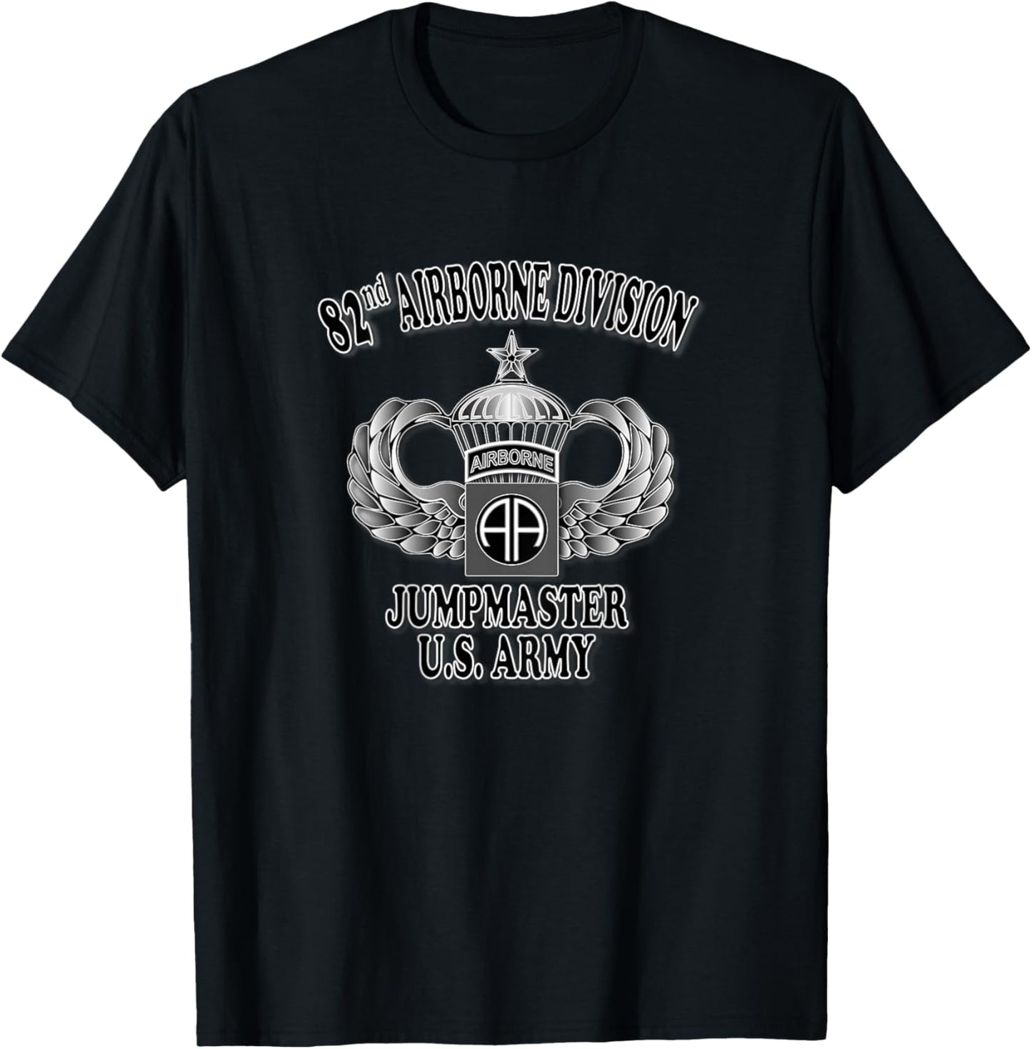 82nd Airborne Division Jumpmaster- Senior (Back Design) T-Shirt - T-Shirt | Black