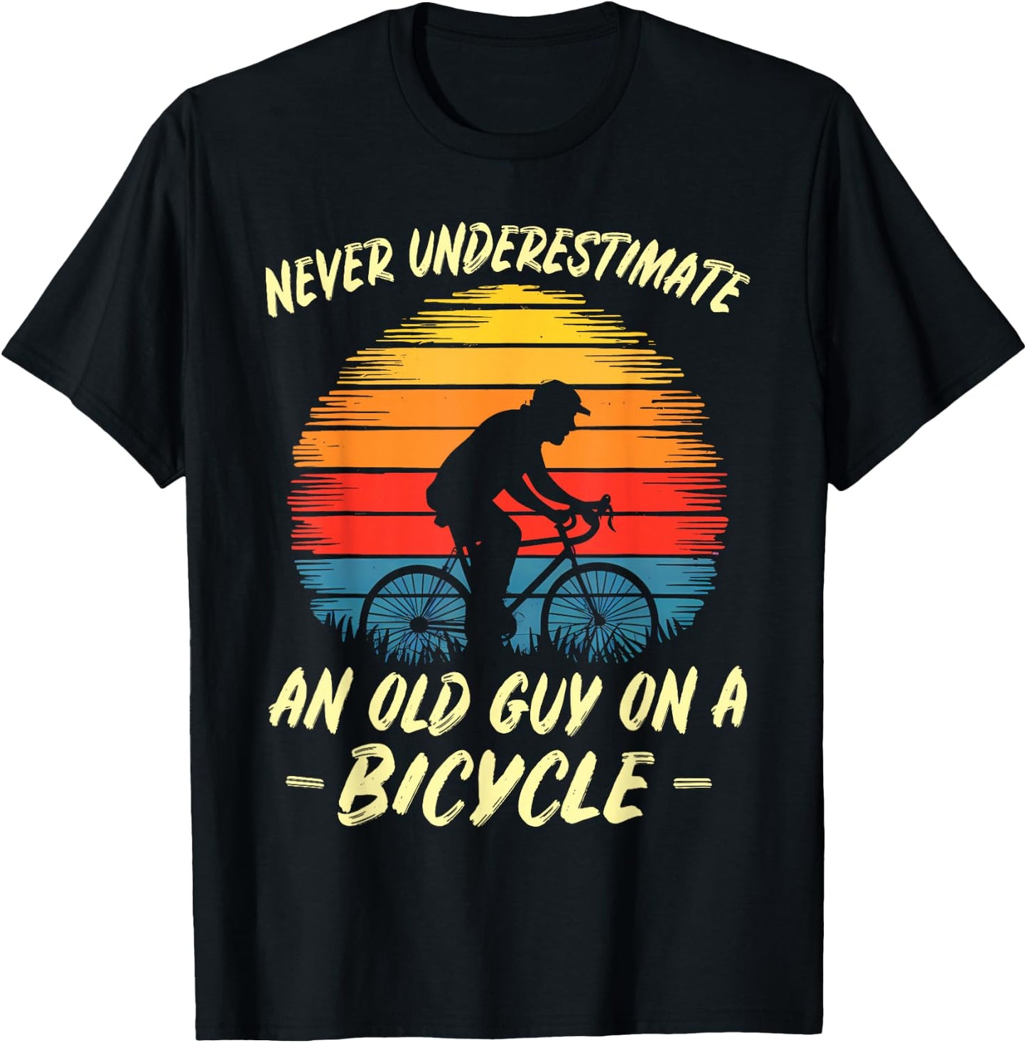 Funny Bicycle Fathersday Grandpa Outdoor Cyclist Gift T-Shirt - T-Shirt | Black