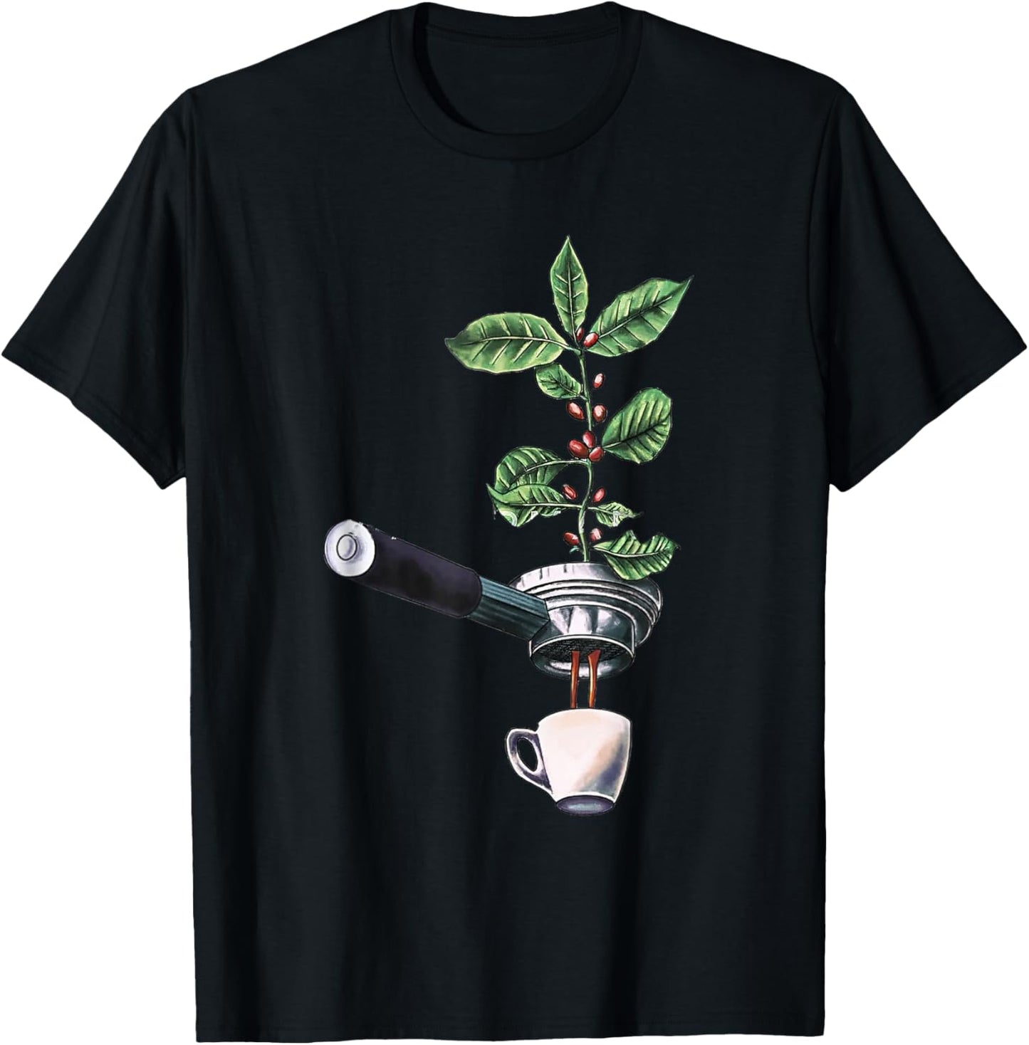 Coffee Plant Espresso Barista T-Shirt - T-Shirt | Black