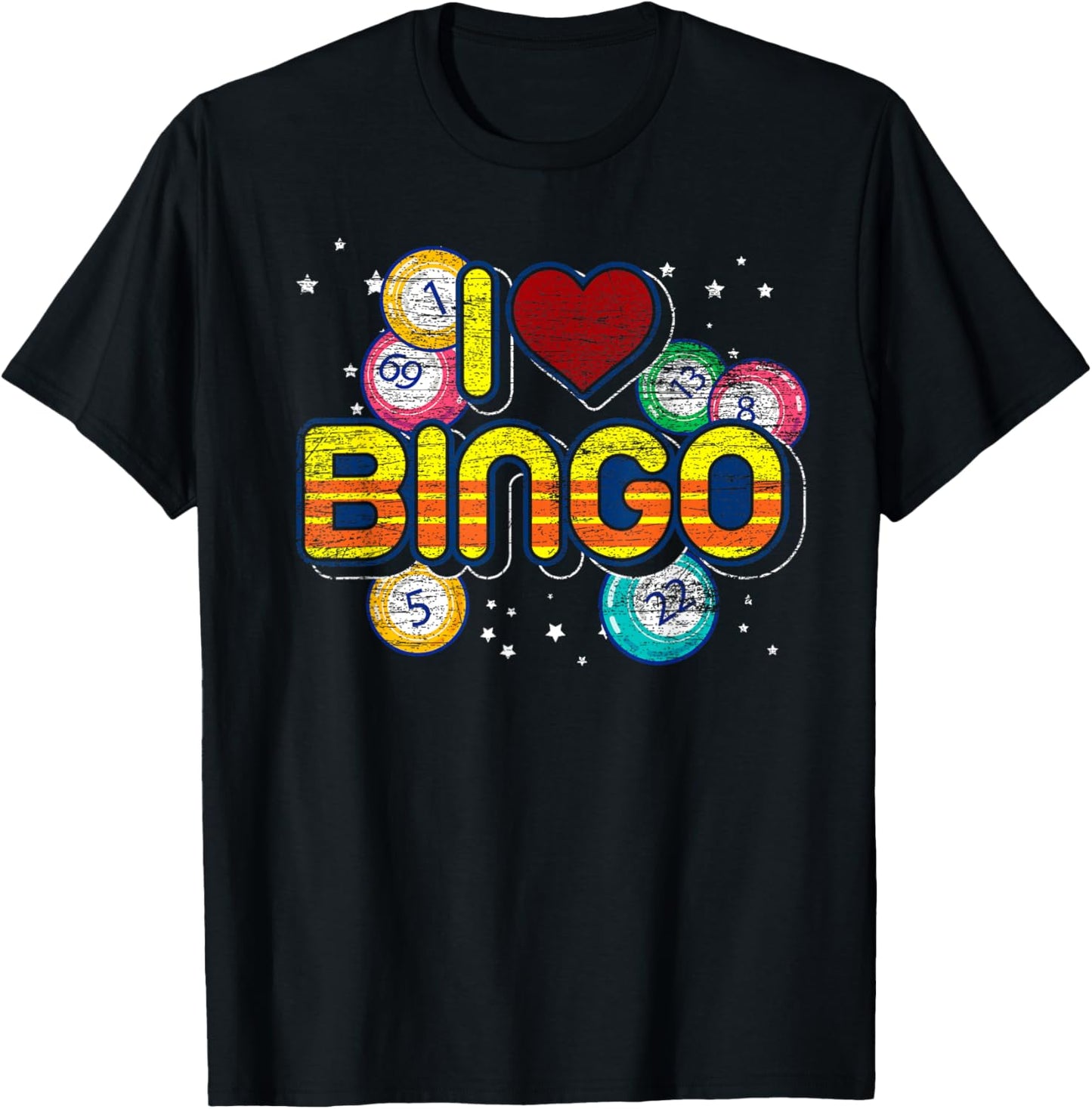 Lucky Bingo Player Gift Bingo Winner Lottery I Love Bingo T-Shirt - T-Shirt | Black