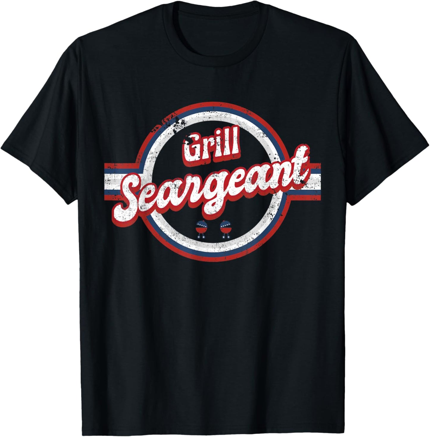 4th of July American Patriotic Grill Seargeant Memorial Day T-Shirt - T-Shirt | Black