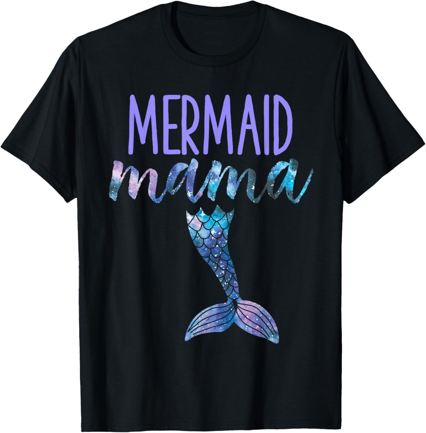 Mermaid Mama Cute Funny Matching Mermaid Birthday Party Small T-Shirt - T-Shirt | Black