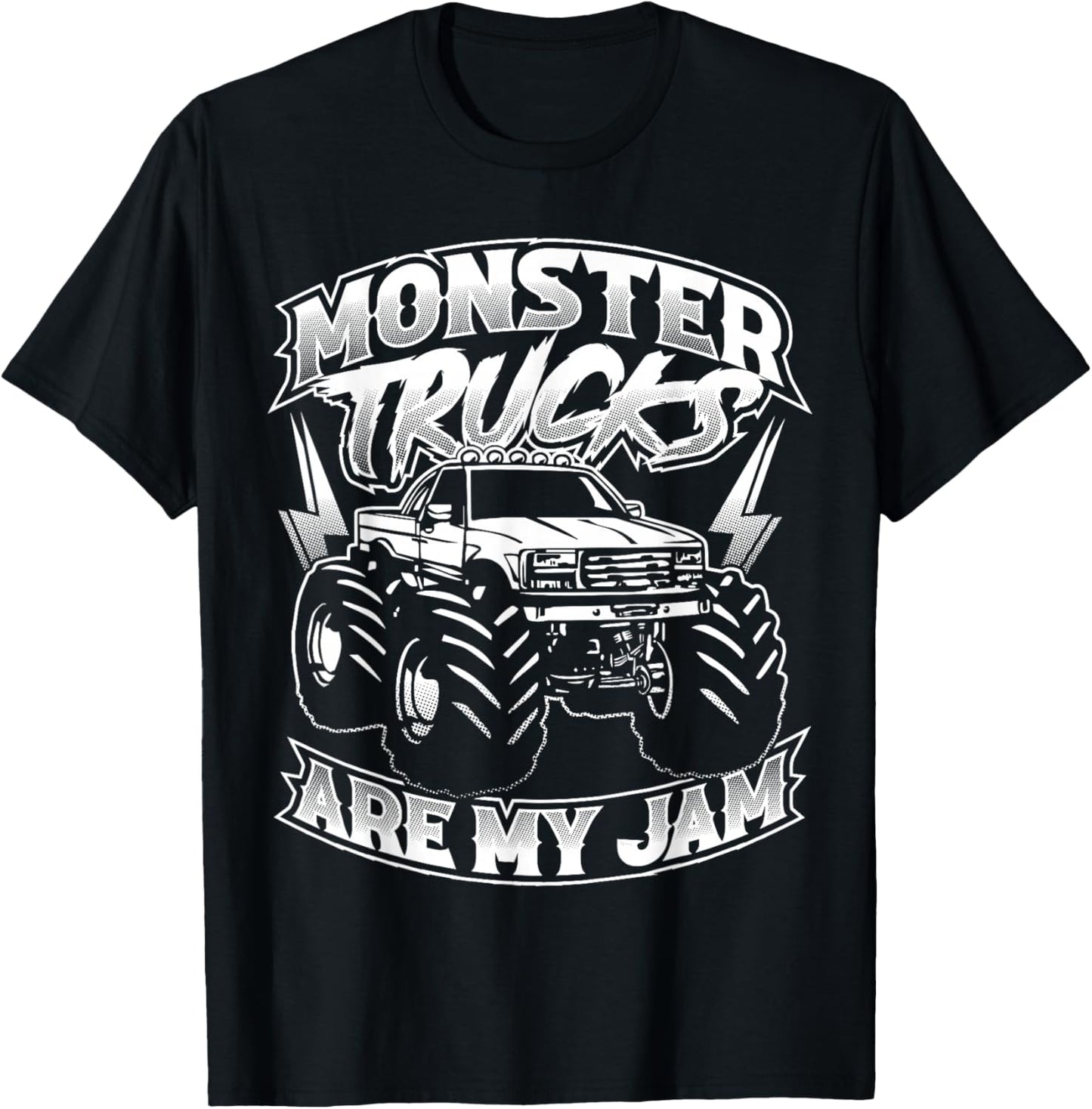 Monster Truck Are My Jam For Monster Truck Lovers Men & Kids T-Shirt - T-Shirt | Black