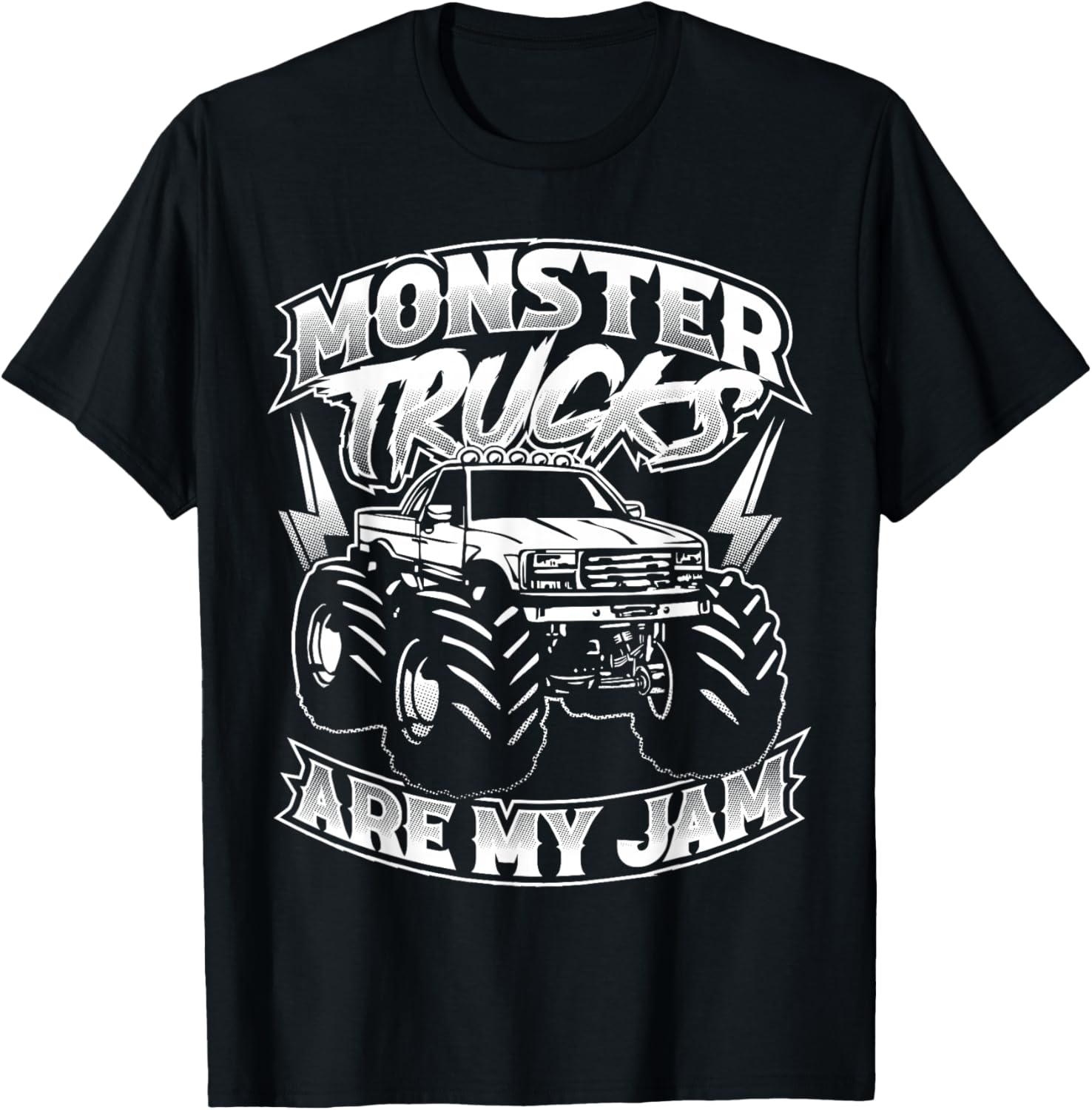 Monster Truck Are My Jam For Monster Truck Lovers Men & Kids T-Shirt - T-Shirt | Black