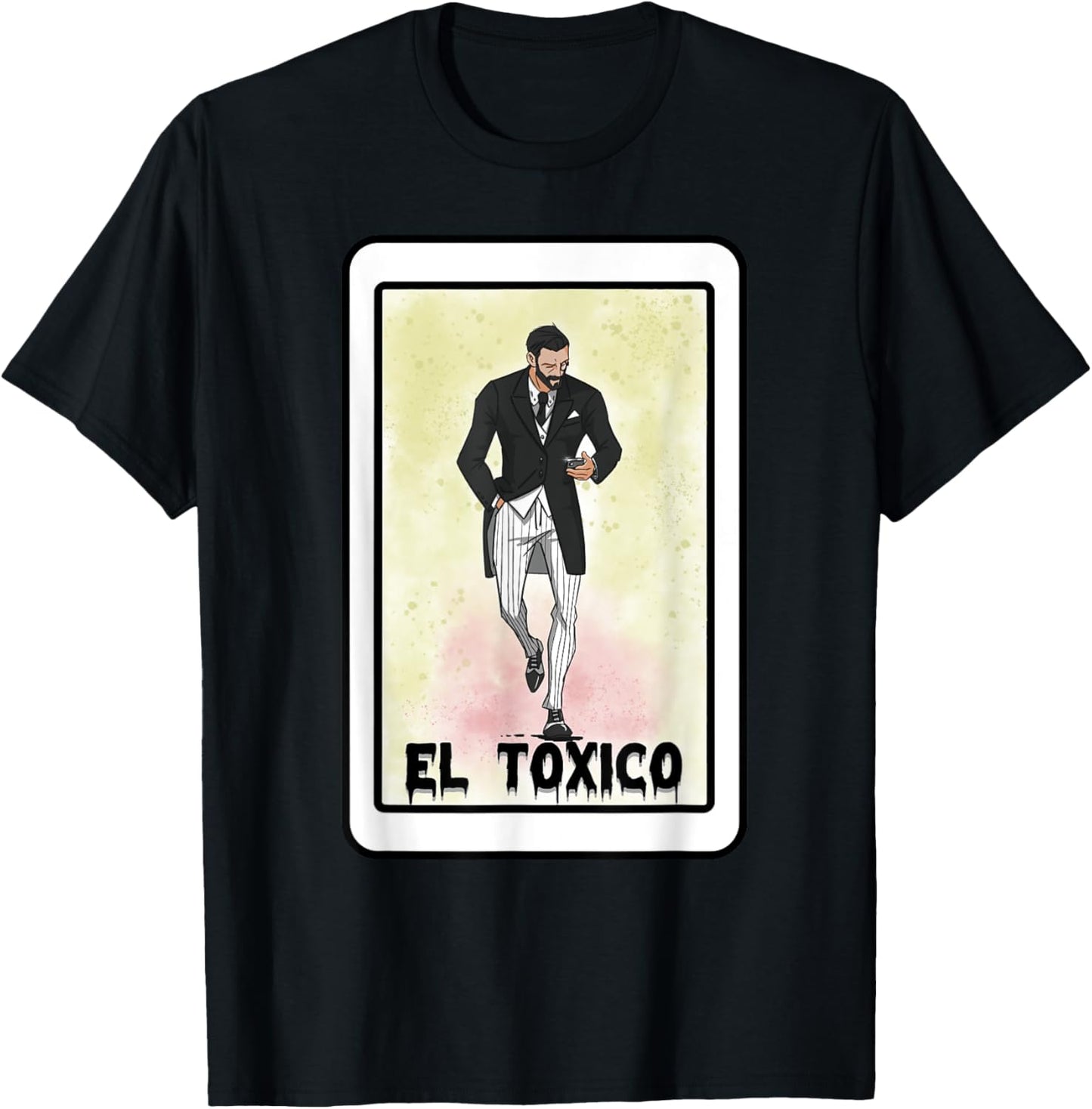 PavonHD EL TXICO -Adults Black Cotton 65% Polyester 35% Modern Crew Collar Short Sleeve Small T-Shirt - T-Shirt | Black