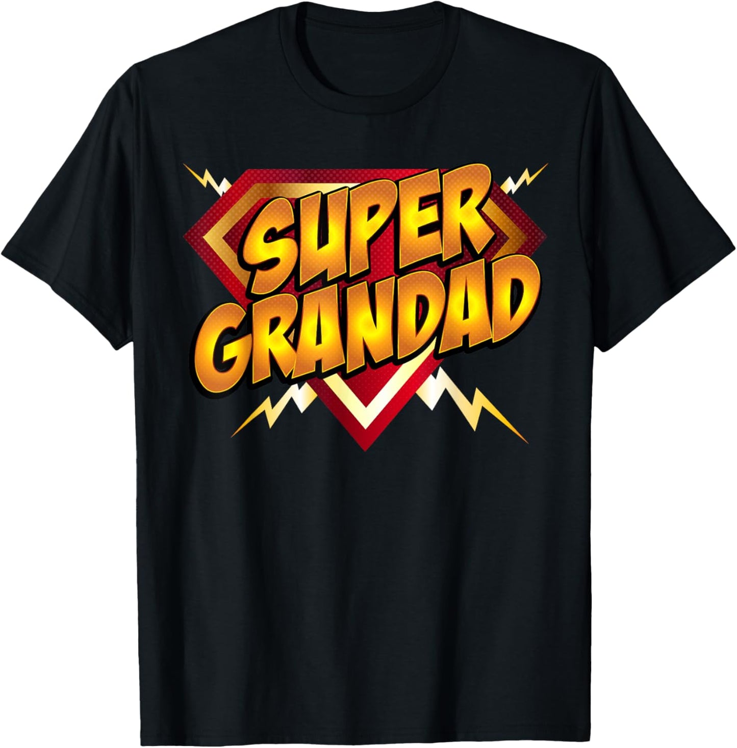 Super Grandad Superhero Grandfather Father's Day T-Shirt - T-Shirt | Black