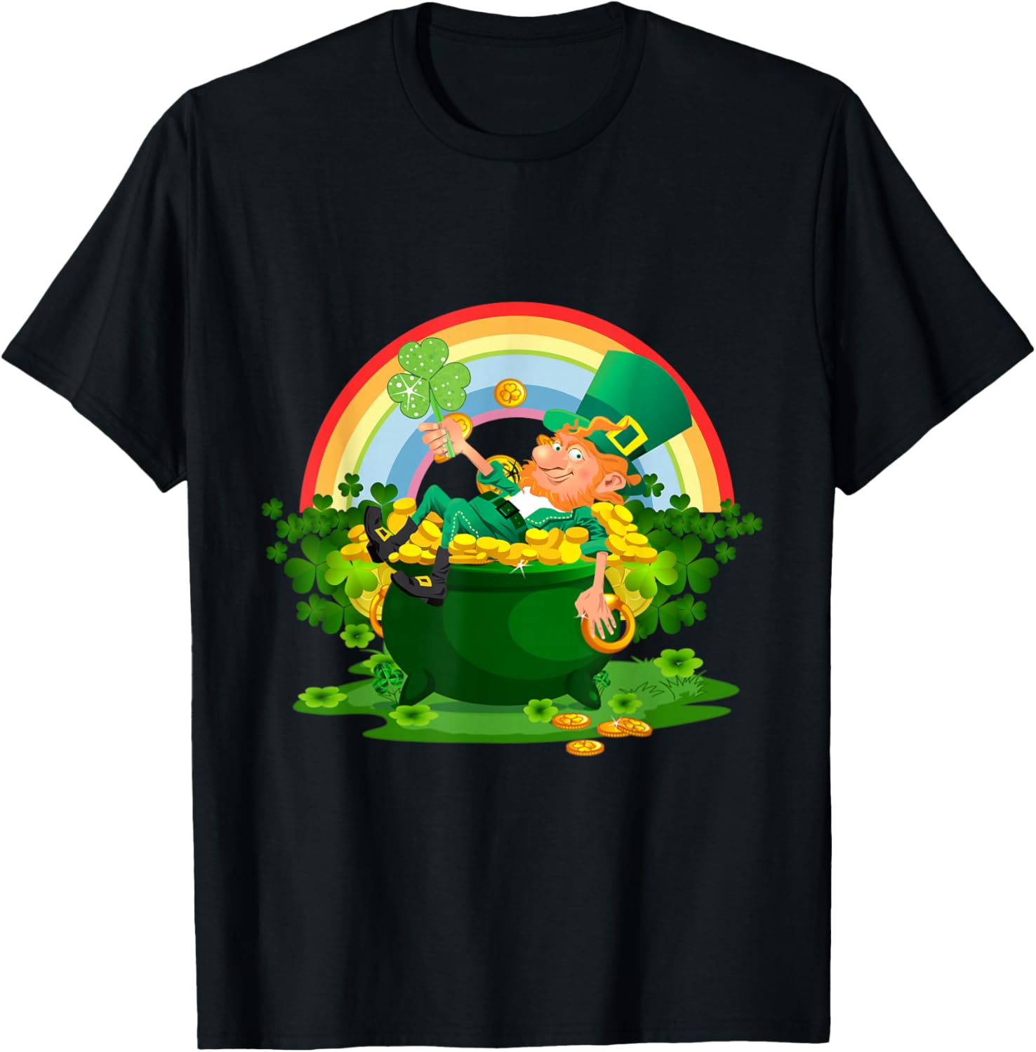 Funny Leprechaun Boys Girls Men Women St. Patty's Day Humor T-Shirt - T-Shirt | Black