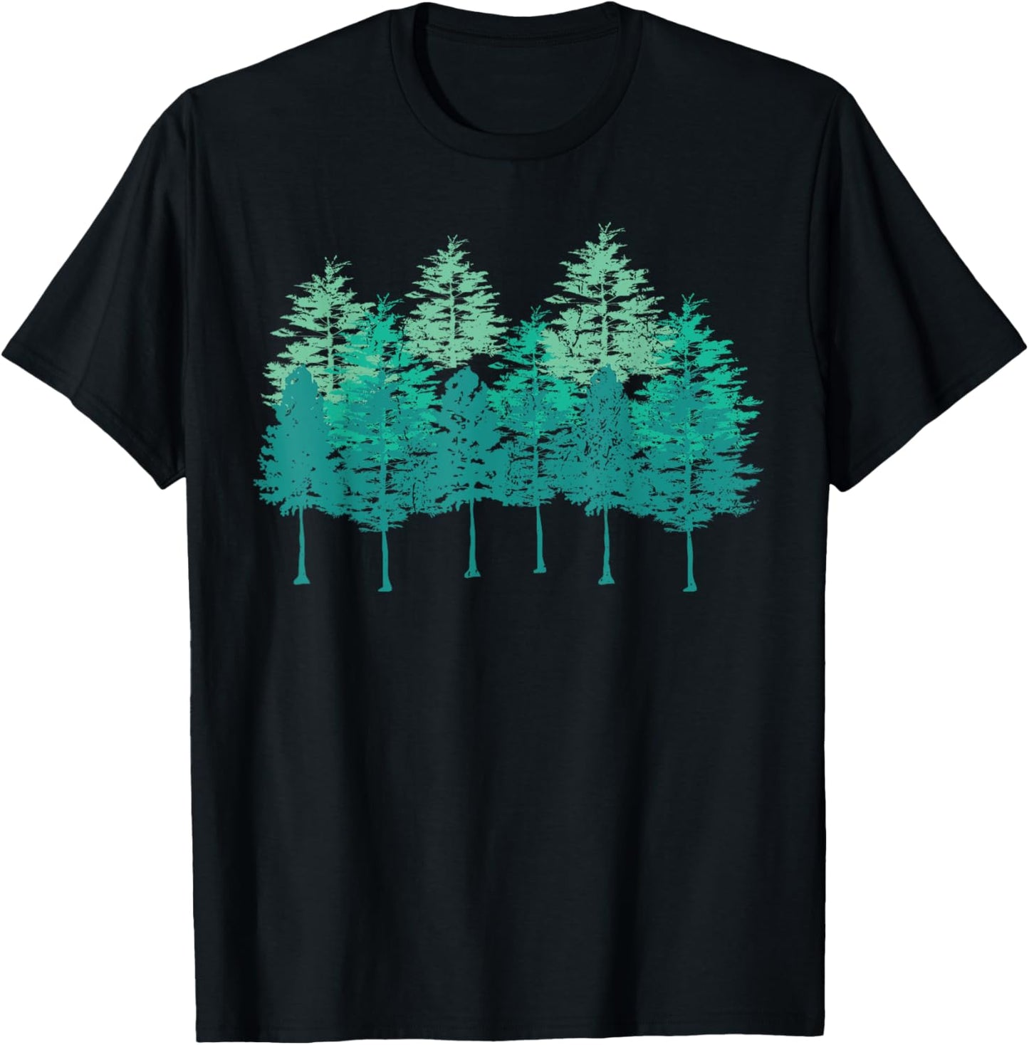 Outdoors Forest Trees Wildlife Nature Forest T-Shirt - T-Shirt | Black