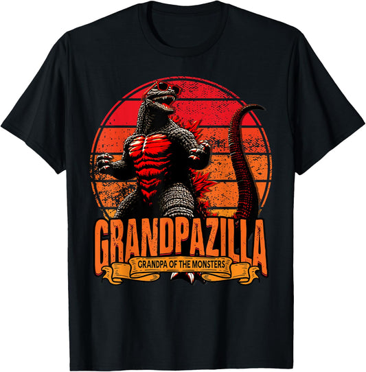 Grandpazilla Grandpa Of The Monsters Funny Gifts Father's T-Shirt - T-Shirt | Black