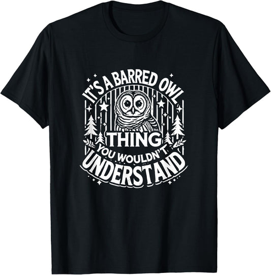 Barred Owl Lover Barred Owls T-Shirt - T-Shirt | Black