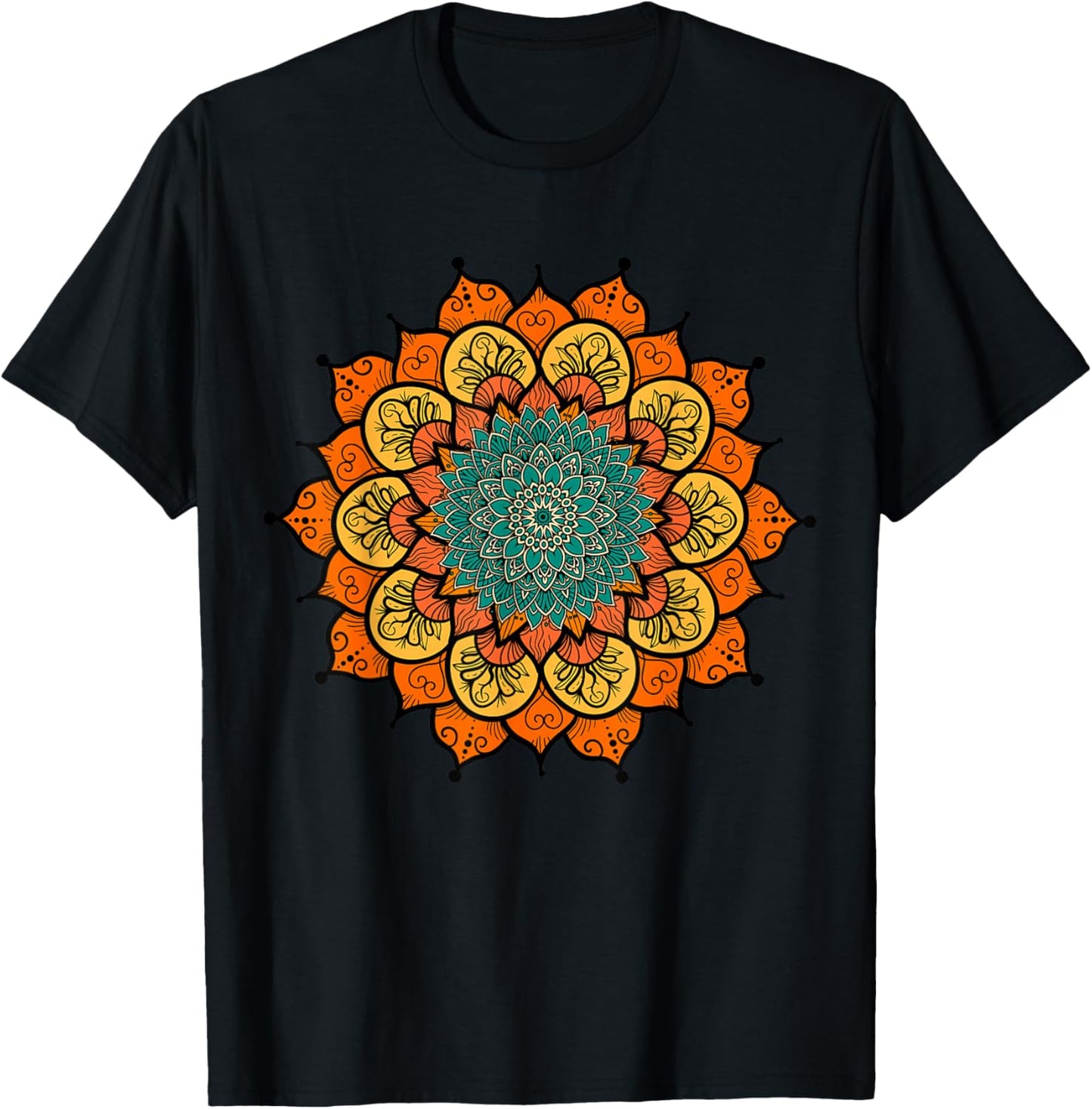 Kaleidoscope Color Patterns T-Shirt - T-Shirt | Black