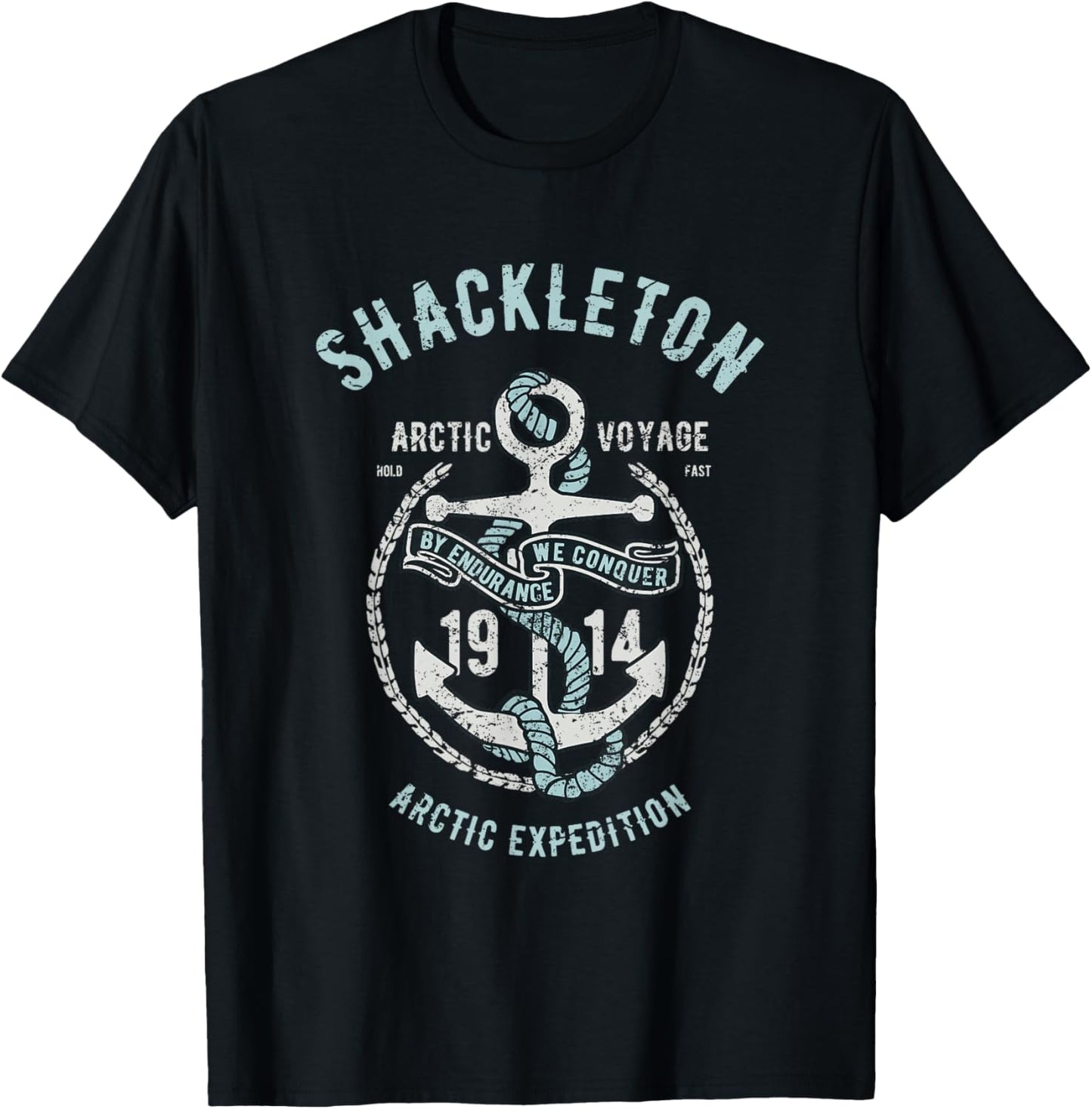 Ernest Shackleton Expedition to Antarctica T-Shirt - T-Shirt | Black